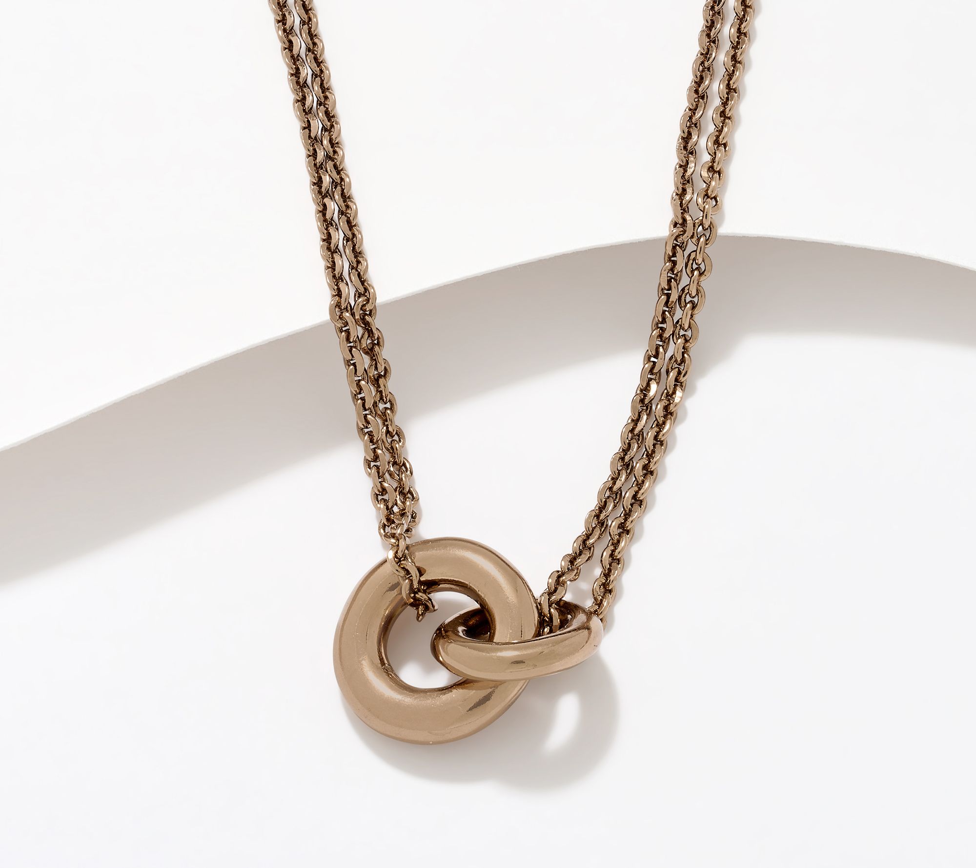 David Markstein Bronze "Two Circles, One Love" Necklace