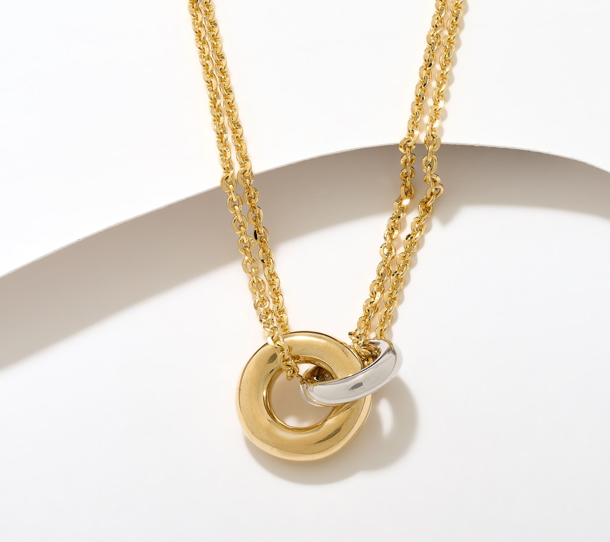 David Markstein Bronze "Two Circles, One Love" Necklace