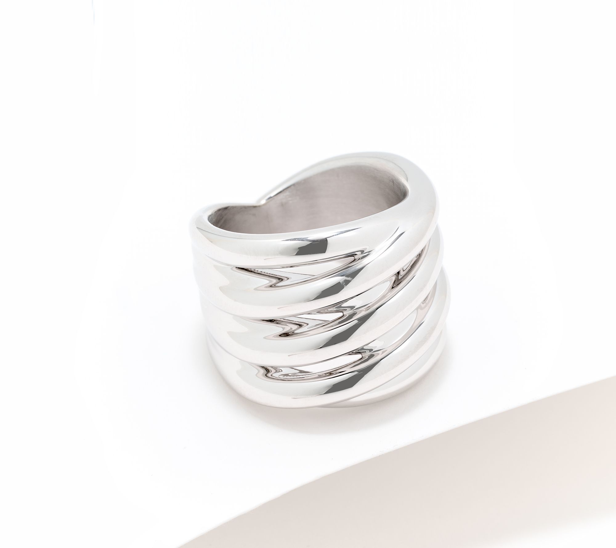 "As Is" David Markstein 14K Gold Over Resin Bold Highway Ring