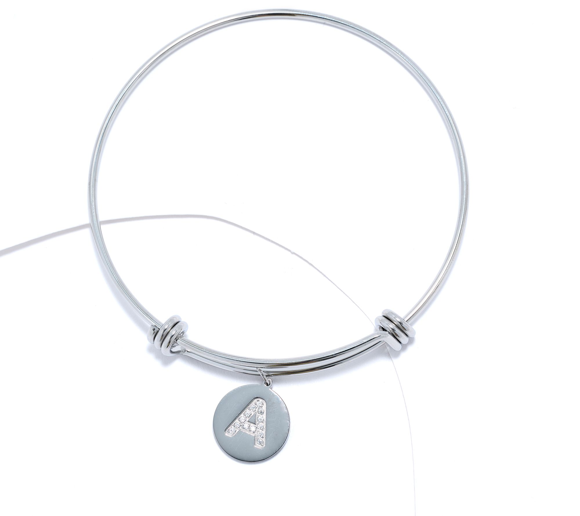 Steel by Diamonique Intial Bracelet, Silvertone