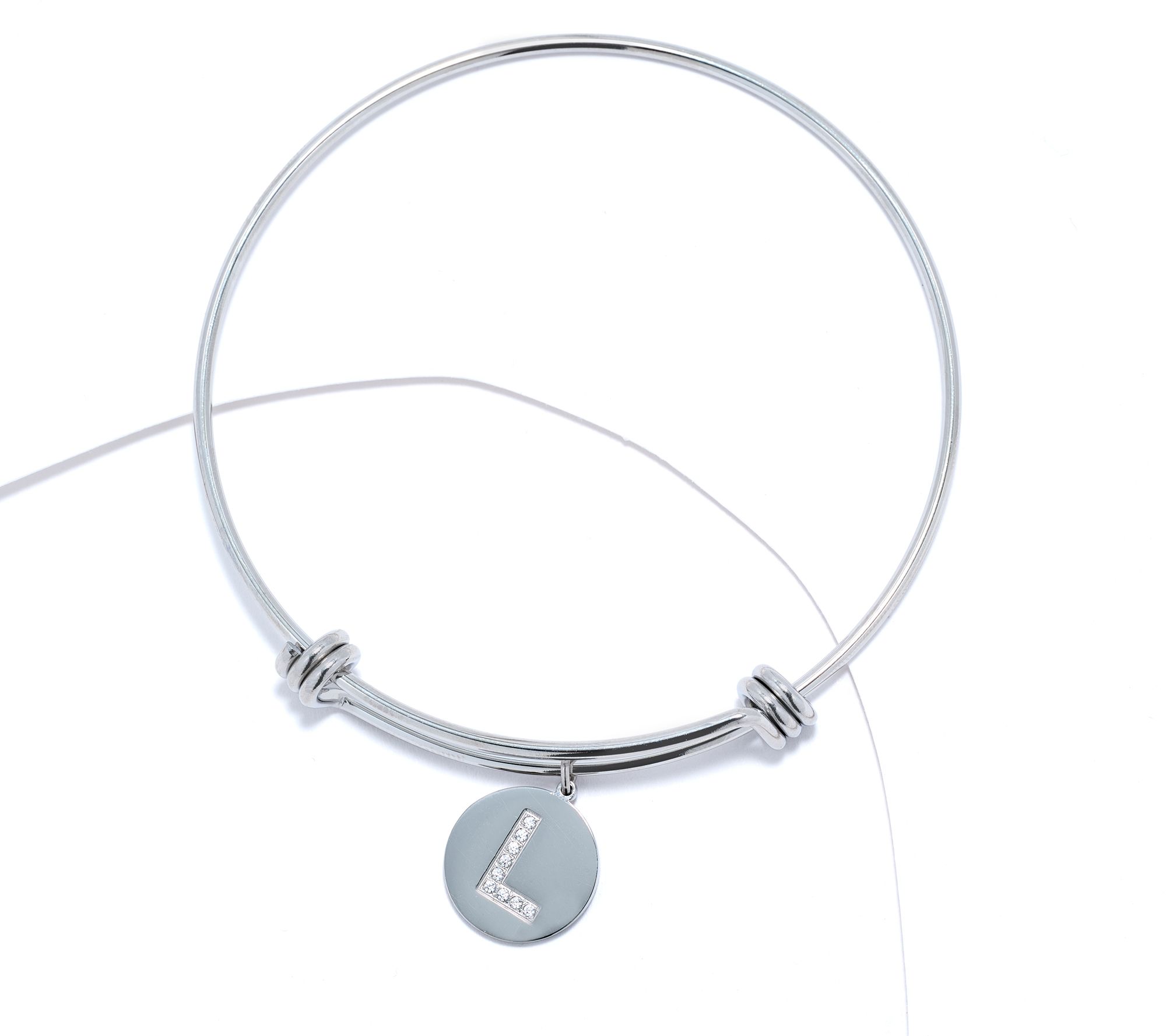 Steel by Diamonique Intial Bracelet, Silvertone