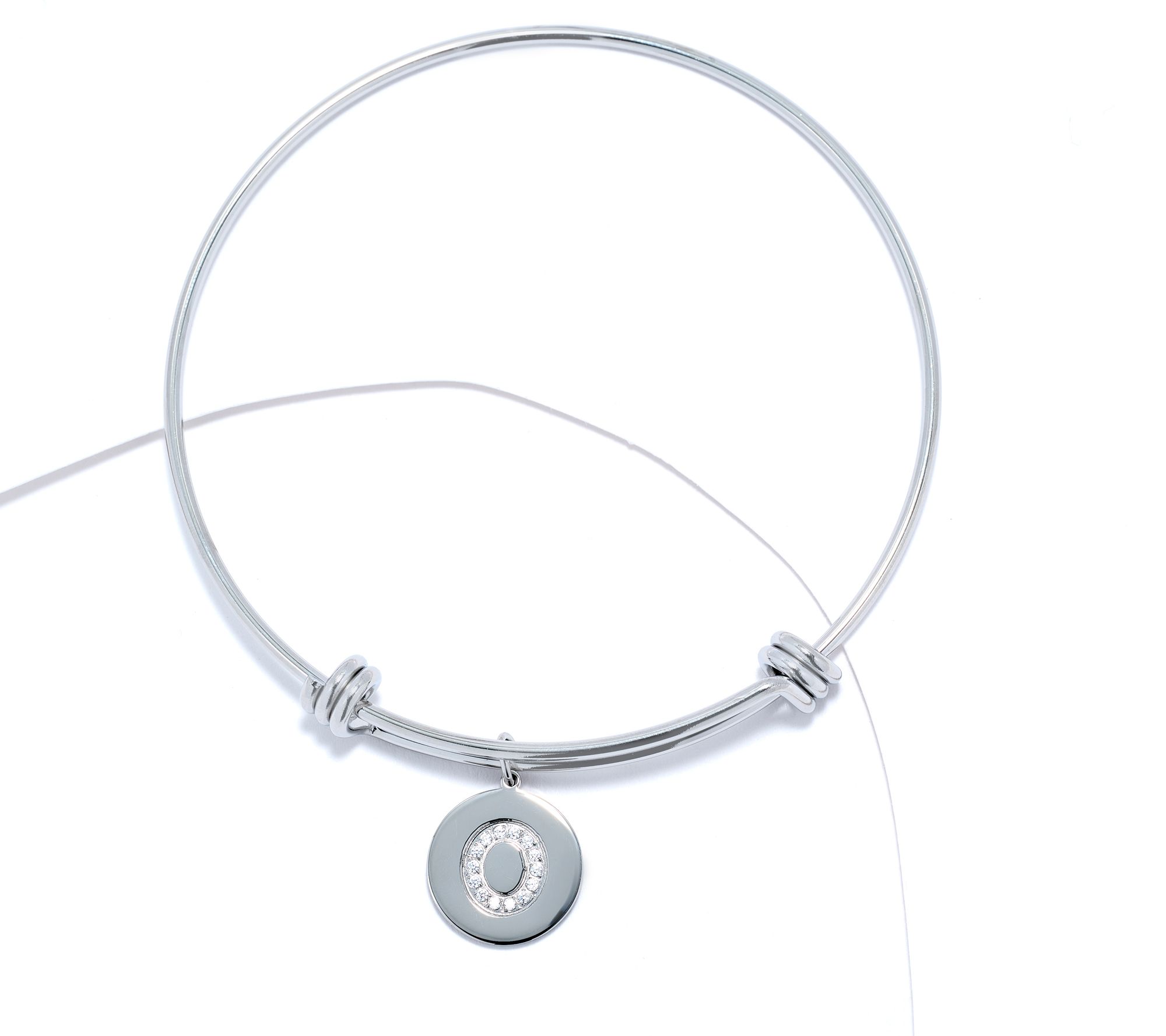 Steel by Diamonique Intial Bracelet, Silvertone