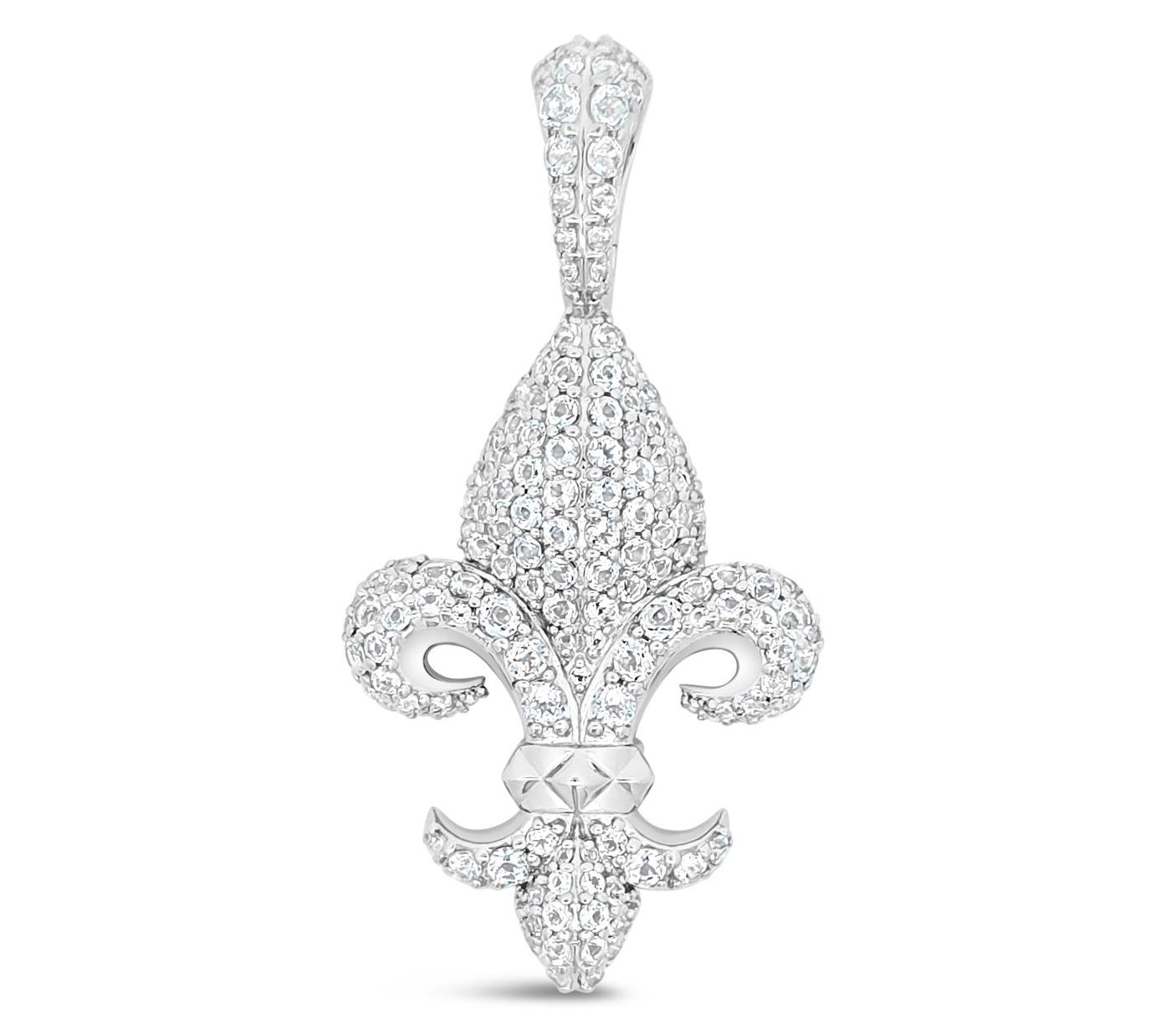 Margo Manhattan Sterling Silver White Topaz Flor Pendant