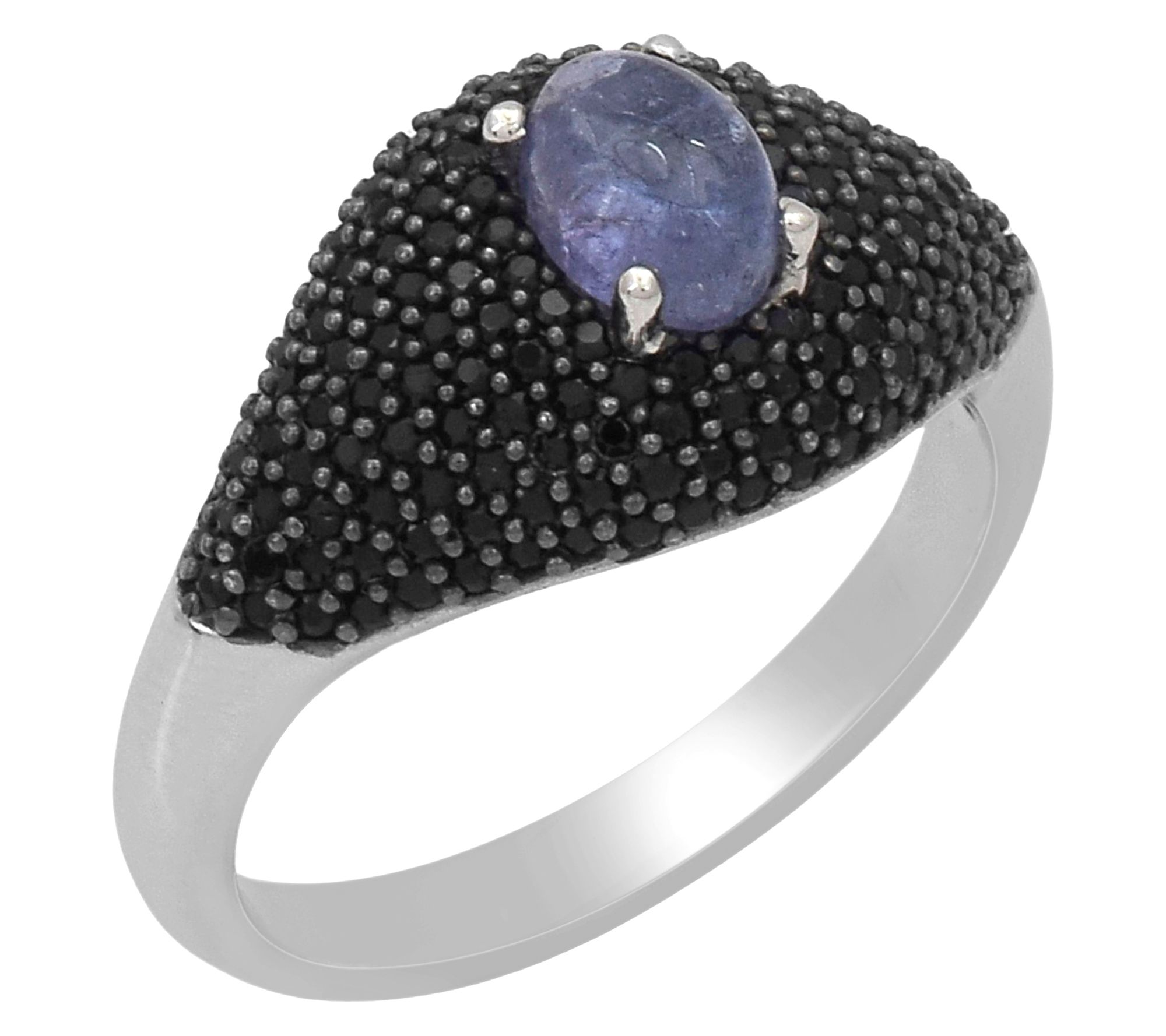 Affinity Gems Black Spinel & Tanzanite Ring, Sterling