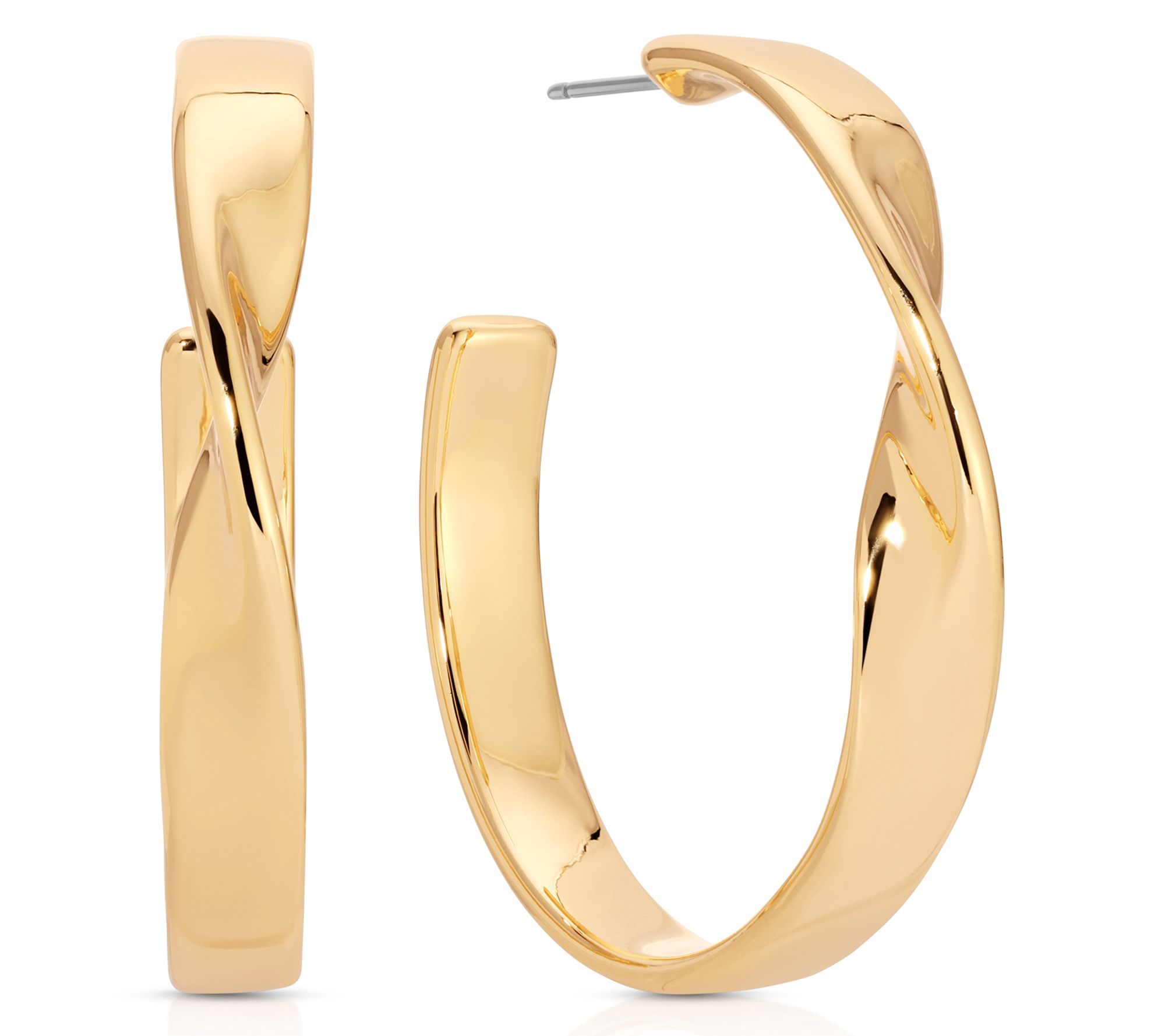 Ettika Heirloom Twist Medium Hoop Earrings