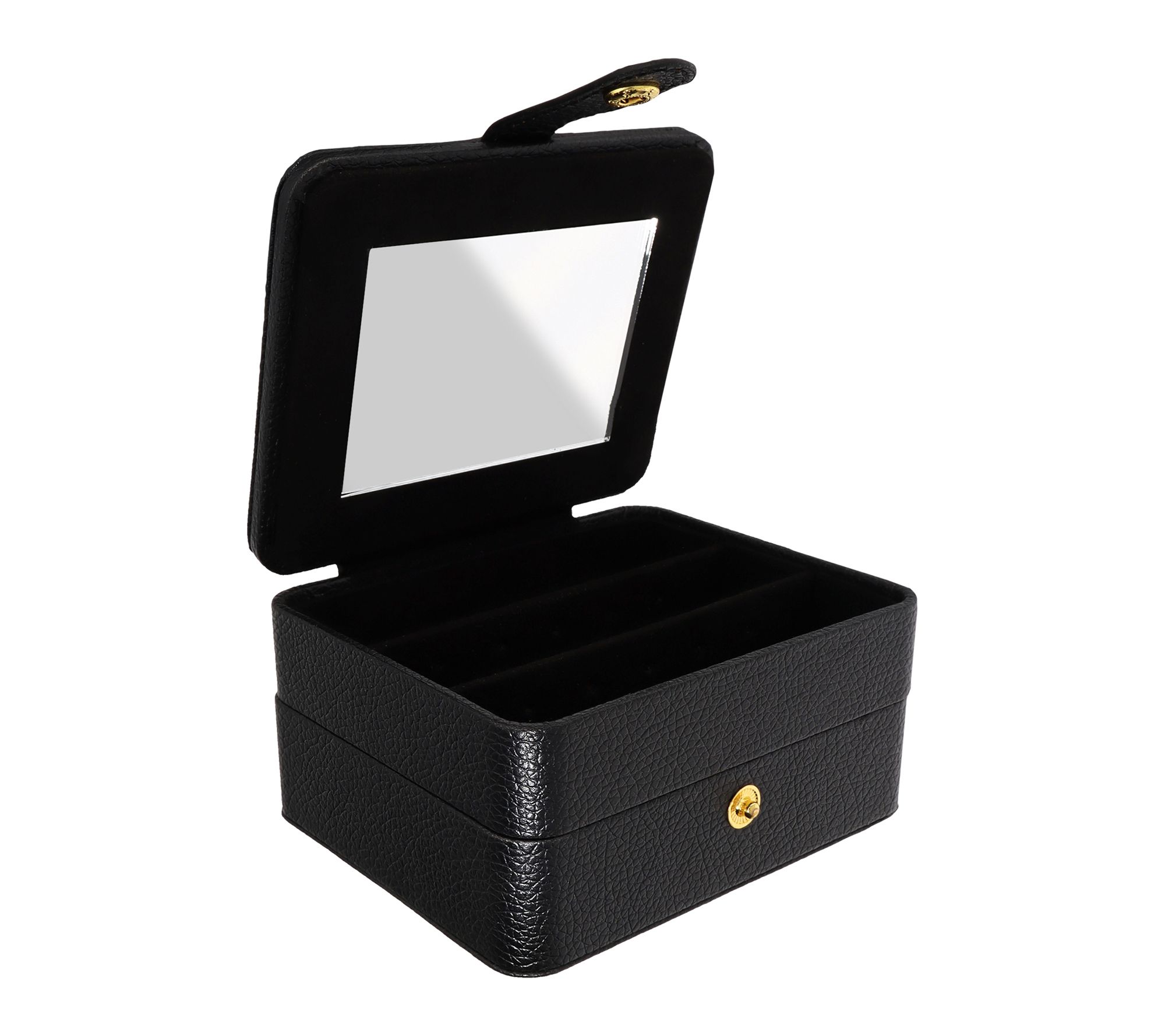 Large Multi-Level Travel Jewelry Case w/ Mirror