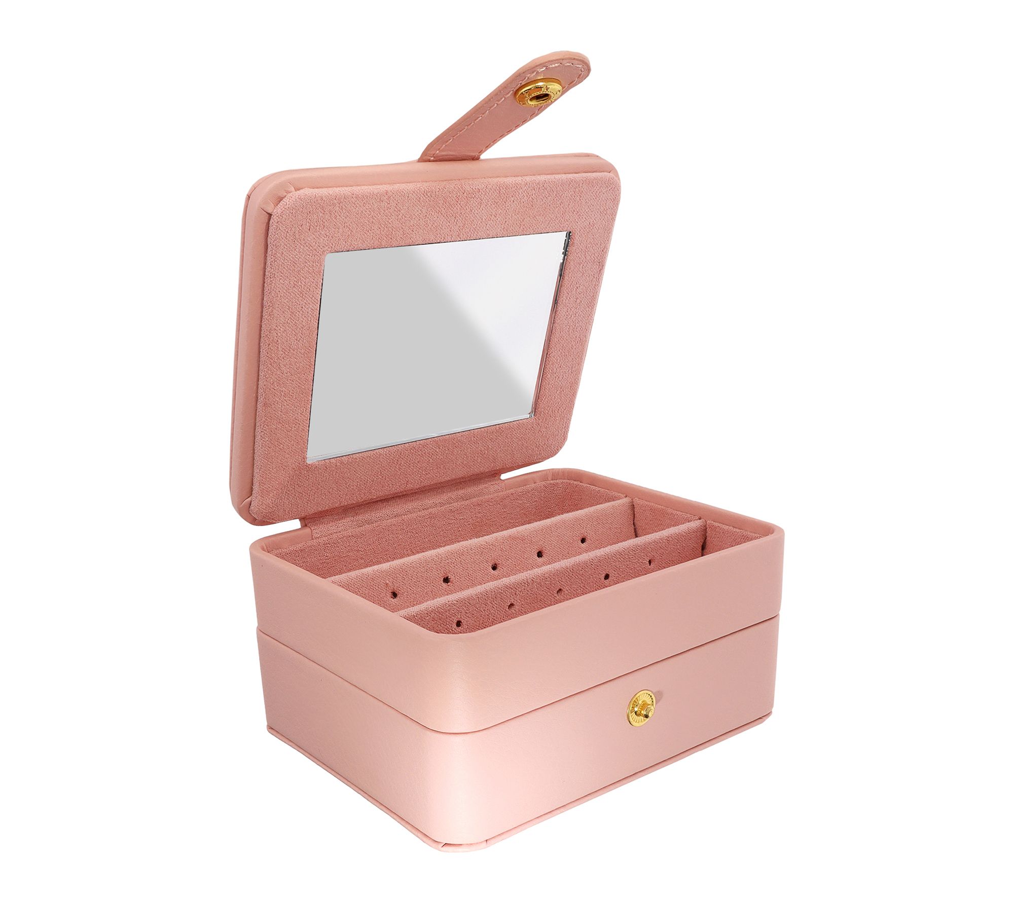 Large Multi-Level Travel Jewelry Case w/ Mirror