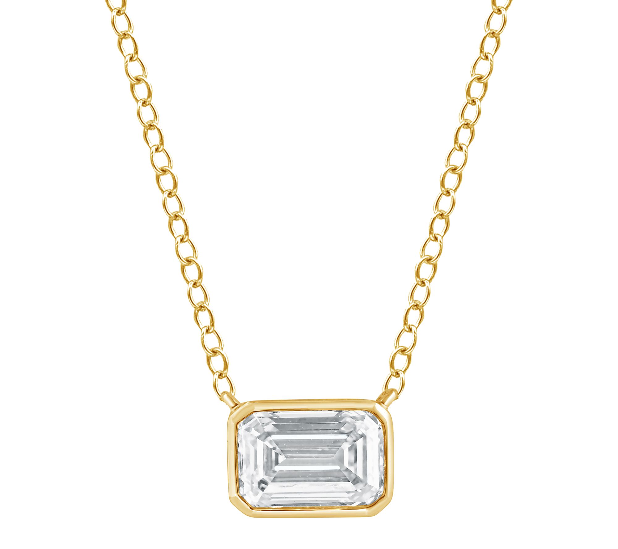 Fire Light 0.80 cttw Lab Grown Diamond Solitair e Pendant, 14K