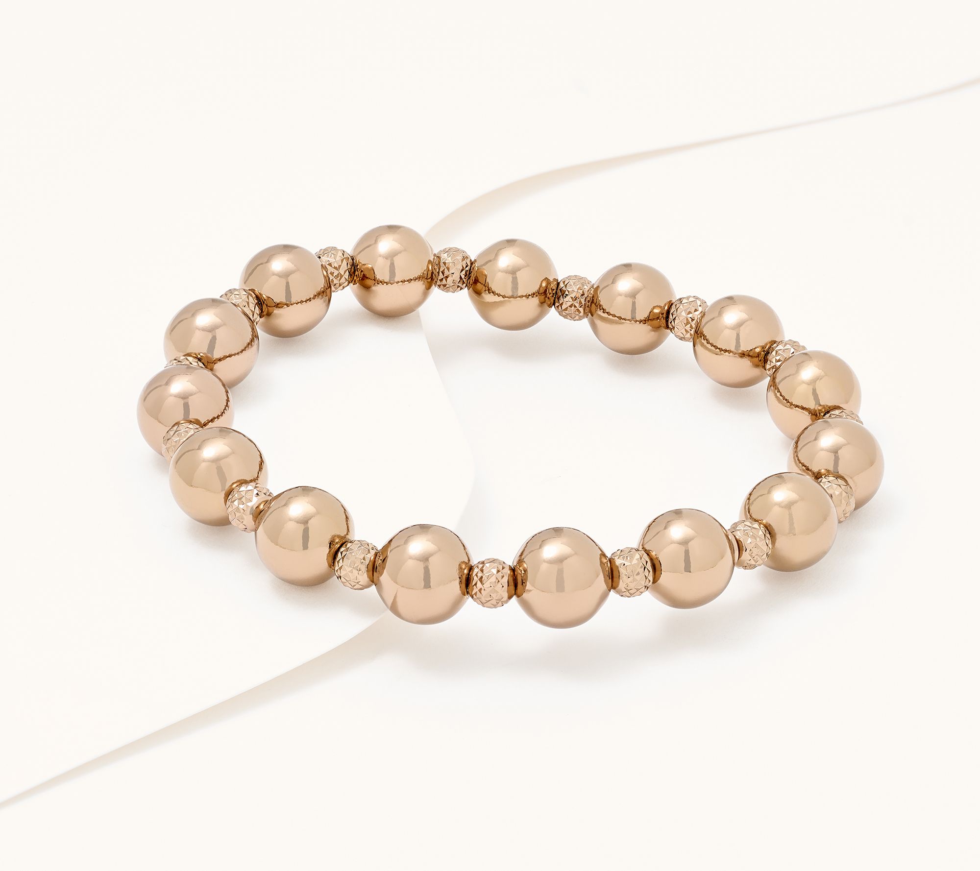 David Markstein Bronze Beaded Stretch Bracelet