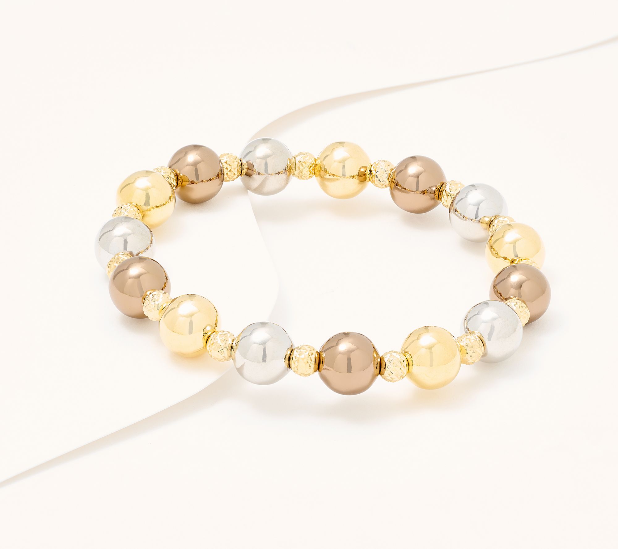 David Markstein Bronze Premiere Beaded Stretch Bracelet