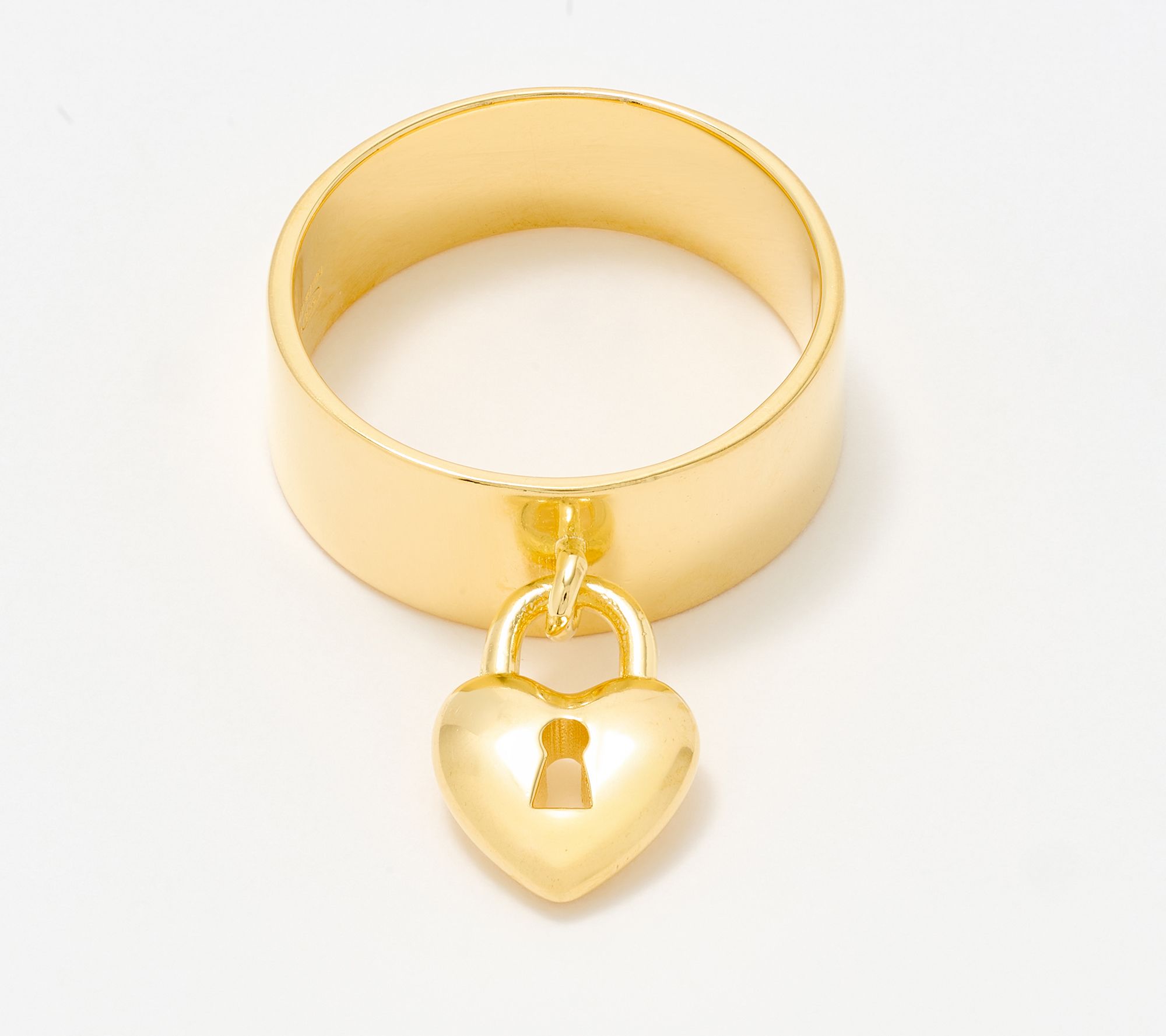 UltraFine 950 Silver Dangle Heart Band Ring