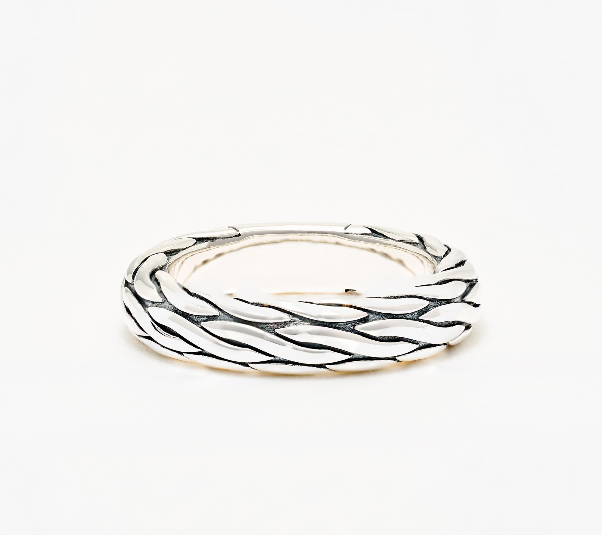 JAI Ireland Sterling Silver Textured 5mm Band Ring
