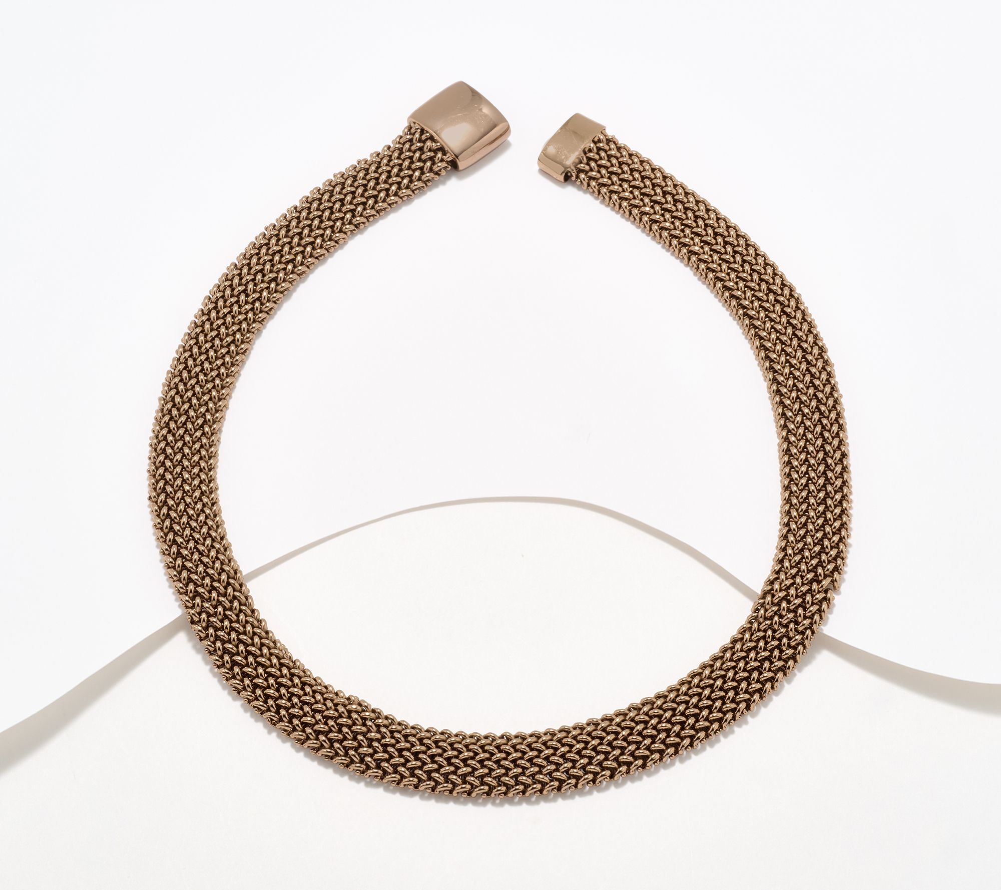 "As Is" David Markstein Bronze Italian Tessuto Magnet Necklace