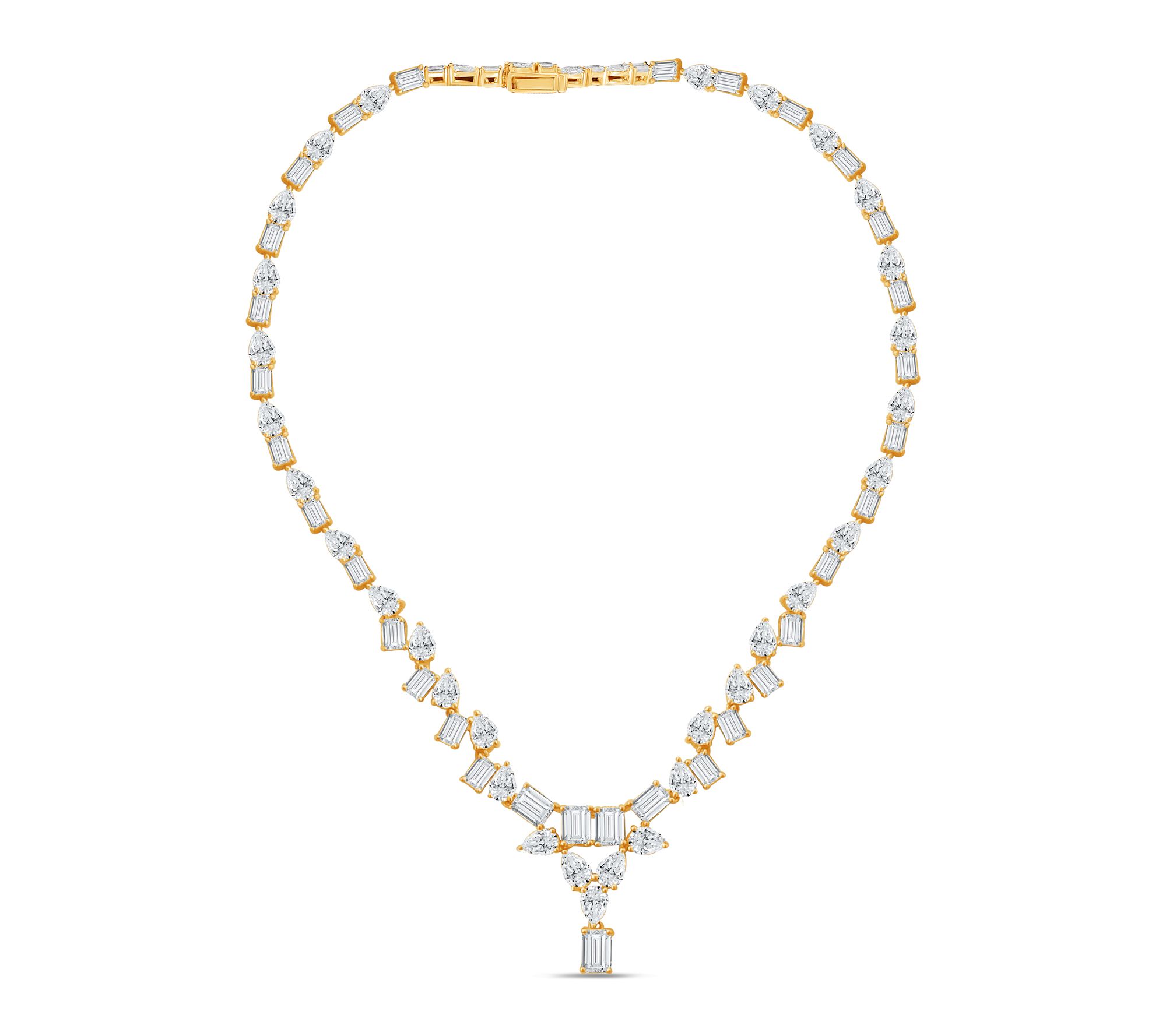 Fire Light 15.00 cttw Lab Grown Diamond Necklace, 14K Gold