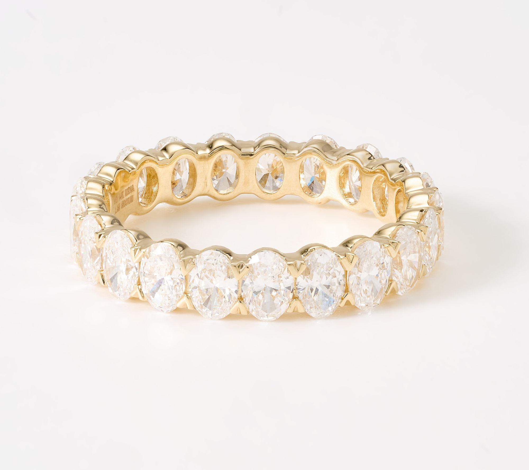 Fire Light Lab Grown Diamonds 3 cttw Oval Cut Eternity Band, 14k Gold