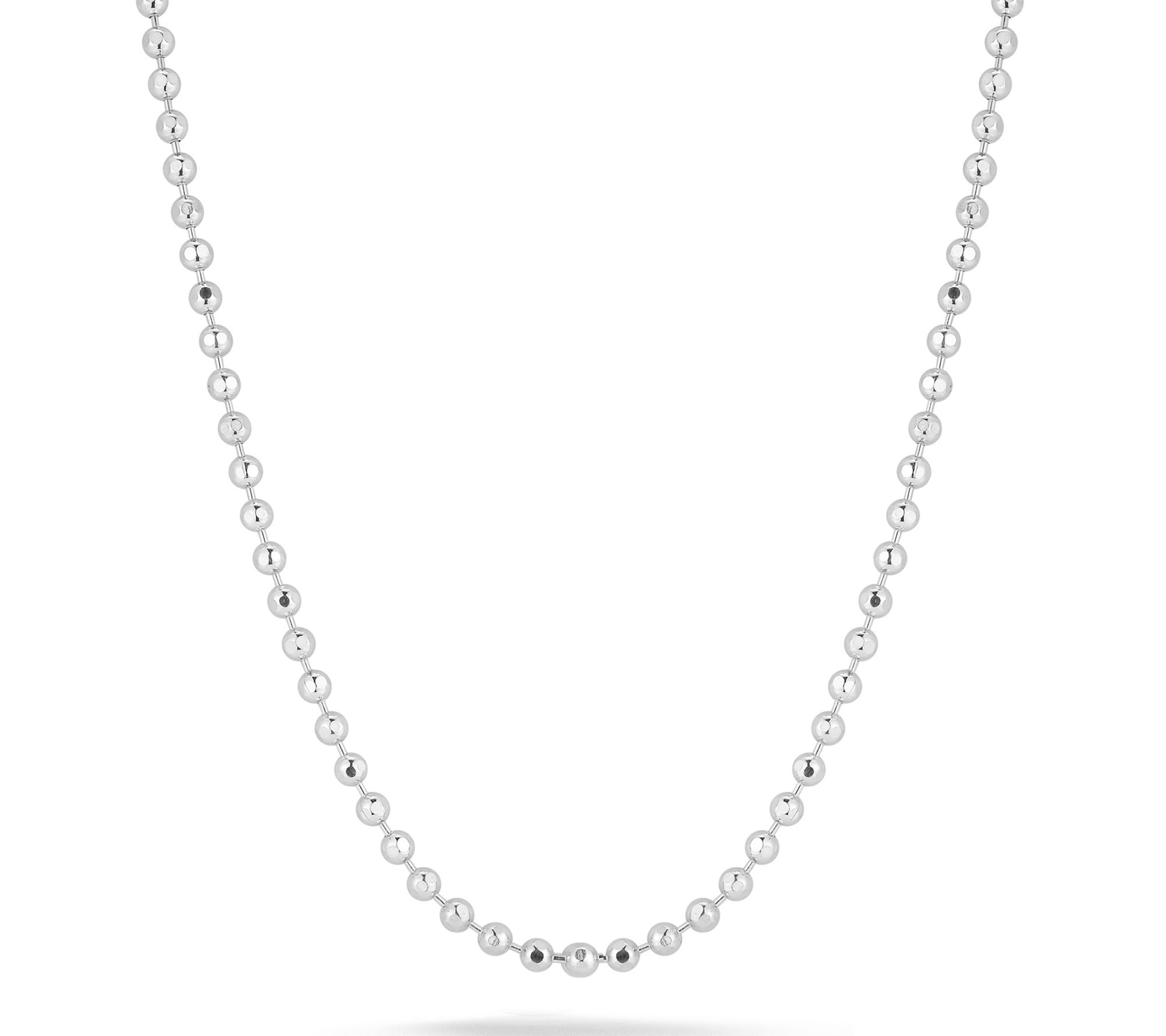 Italian Silver 16" Ball Chain Necklace, Sterling