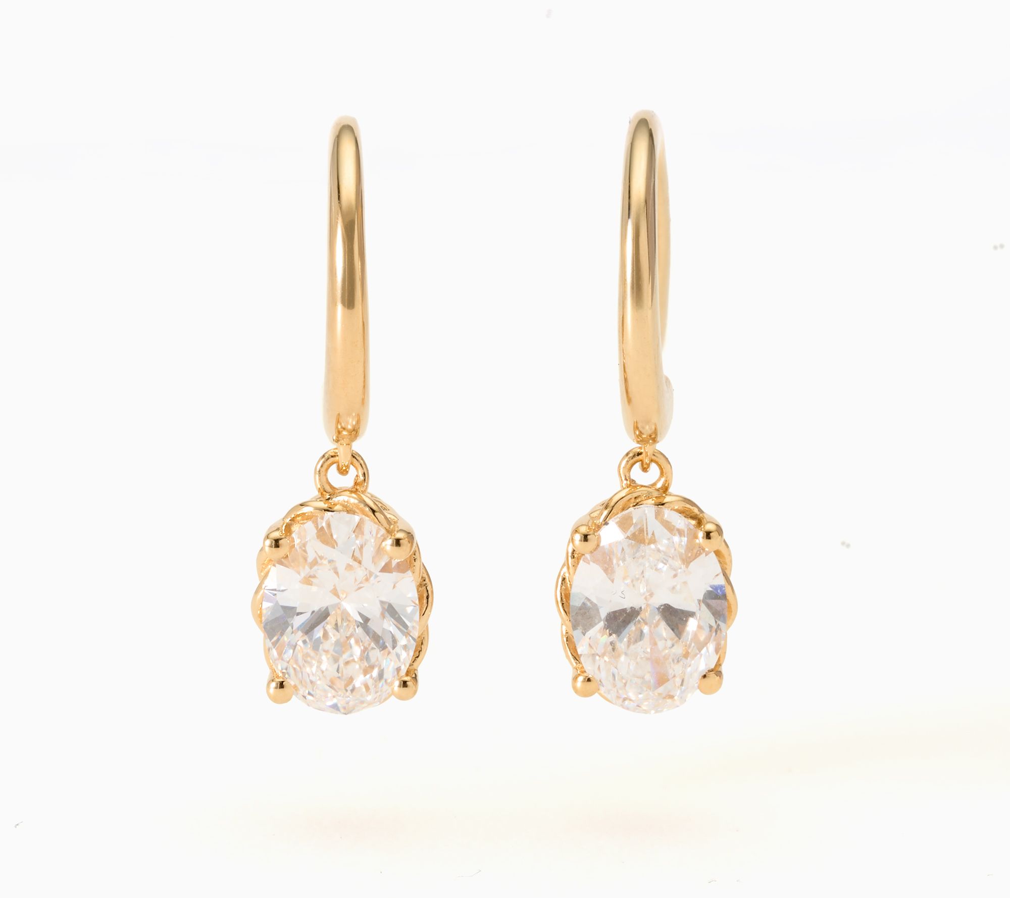 XO Tacori Lab Grown Diamond 2.00 ctw Oval Cut Earring, Sterling Silver