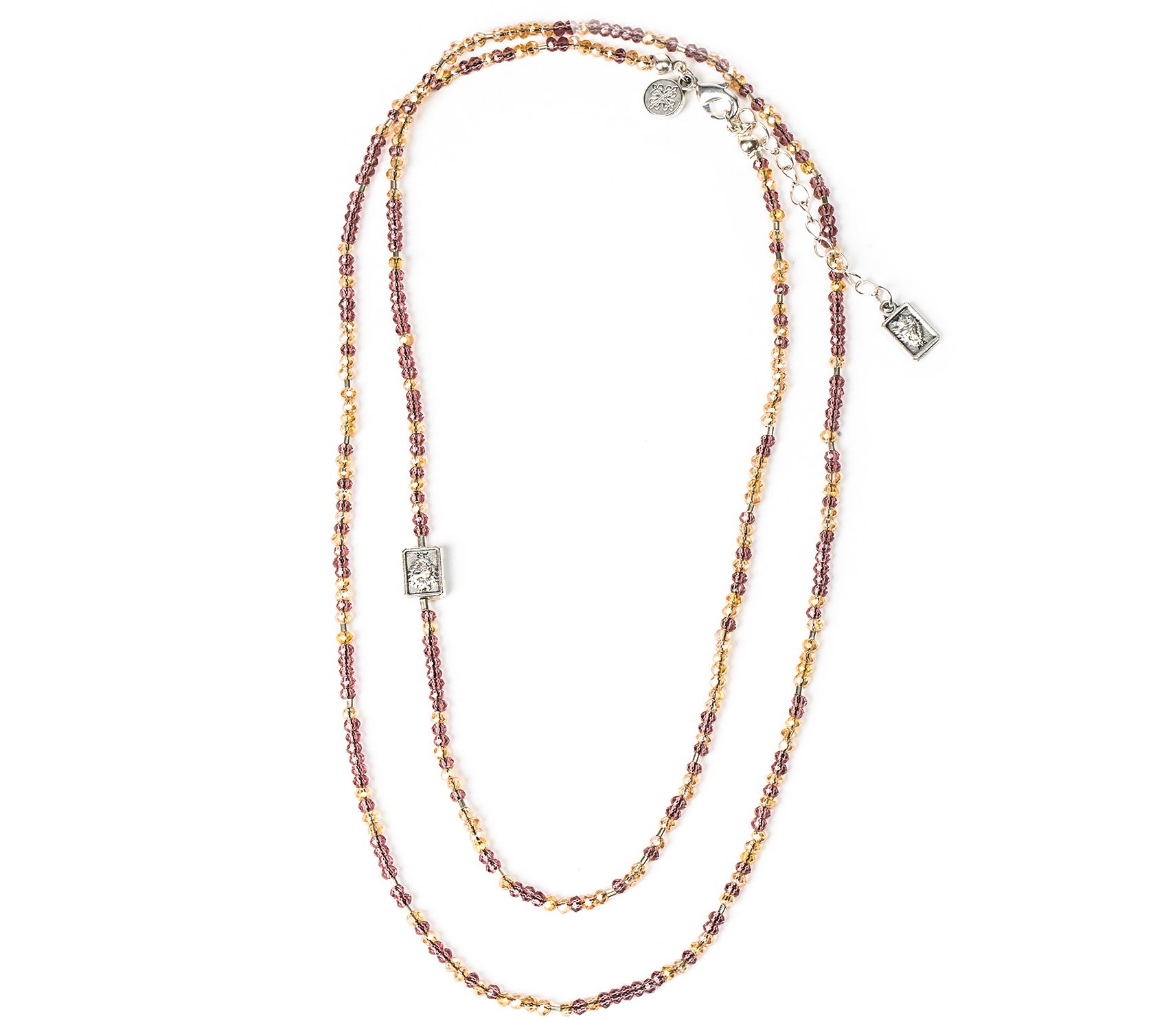 My Saint My Hero Serenity Morse Code Rope Necklace - Silver/Pink