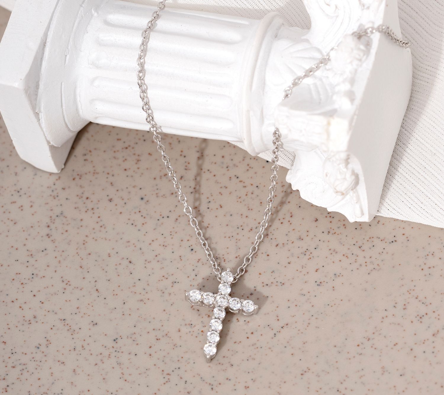 Peter Thomas Roth Signature Classic Cross Necklace in Sterling Silver