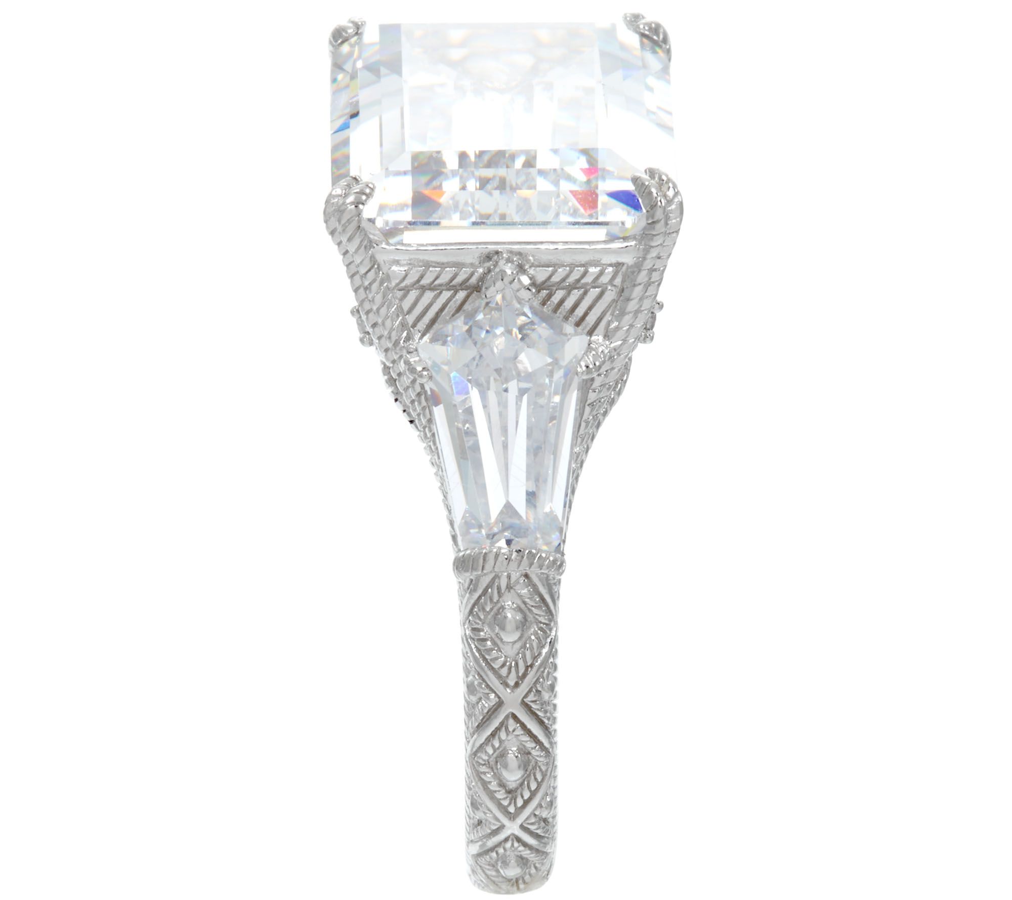 Judith Ripka Sterling Silver 15.25 cttw Diamonique Estate Ring - QVC.com