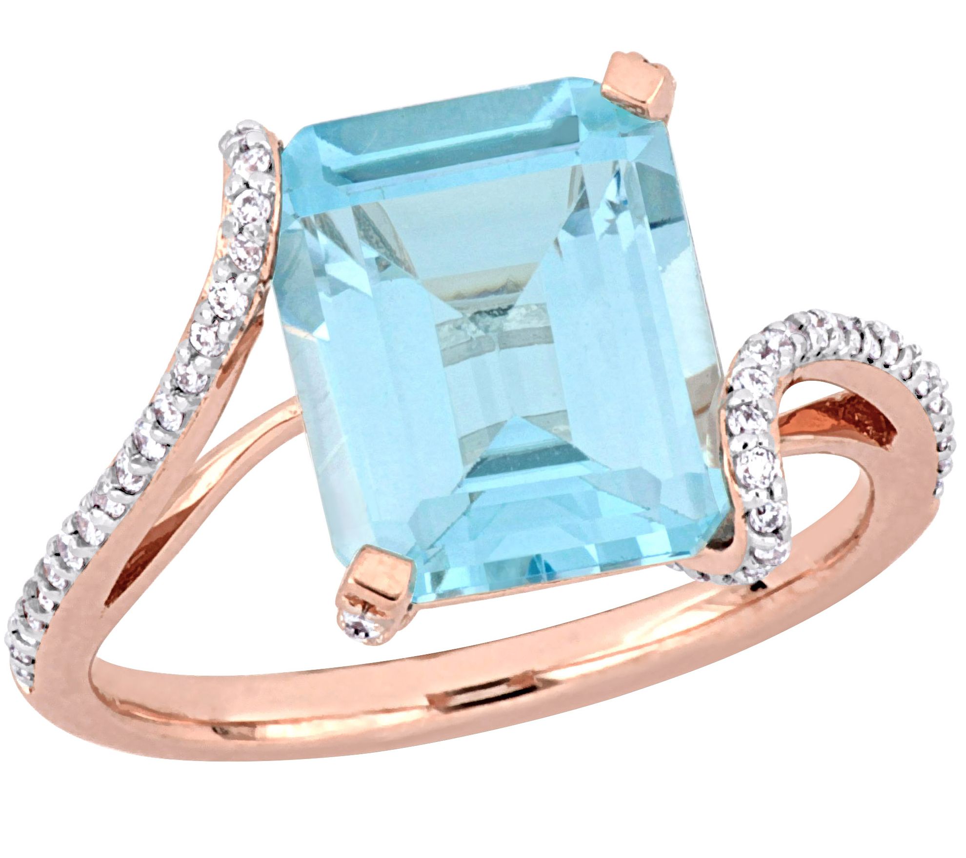 Bellini 5.55 cttw Topaz & 1/5 cttw Diamond Cocktail Ring