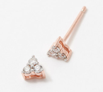 Accents by Affinity Triangle Dainty Studs, Sterling 0.20 cttw - J397246