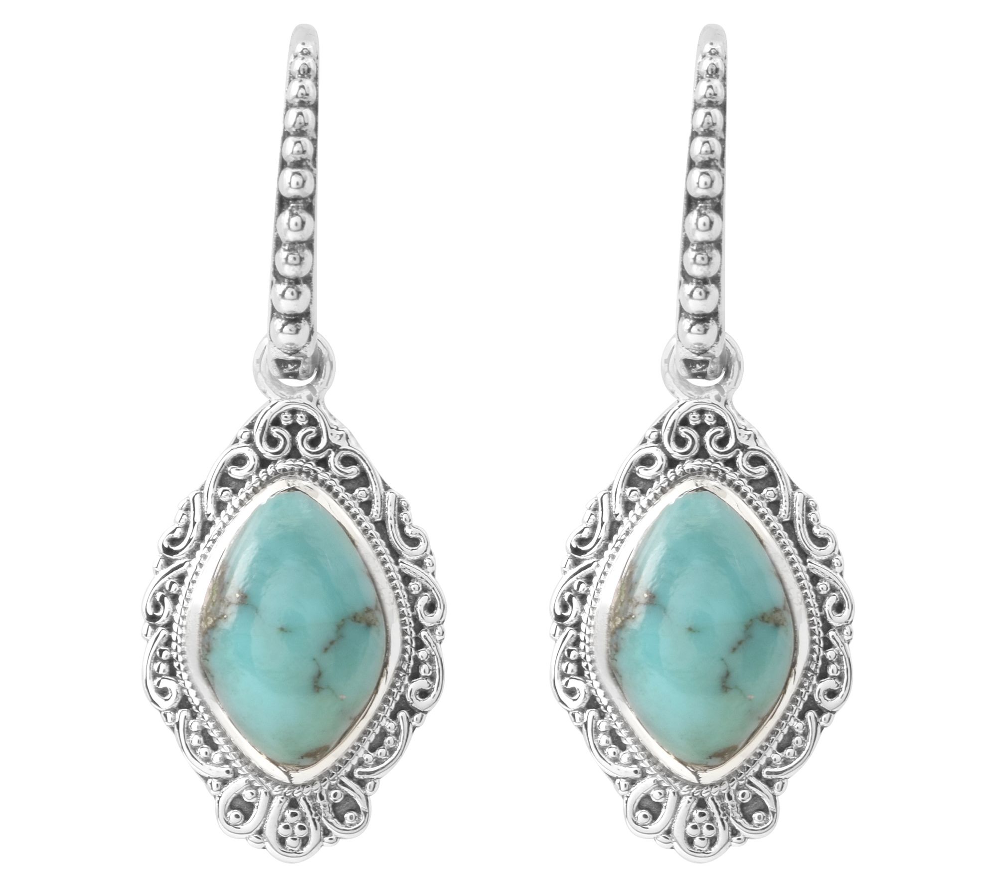 Artisan Crafted Sterling Silver Turquoise Earrings