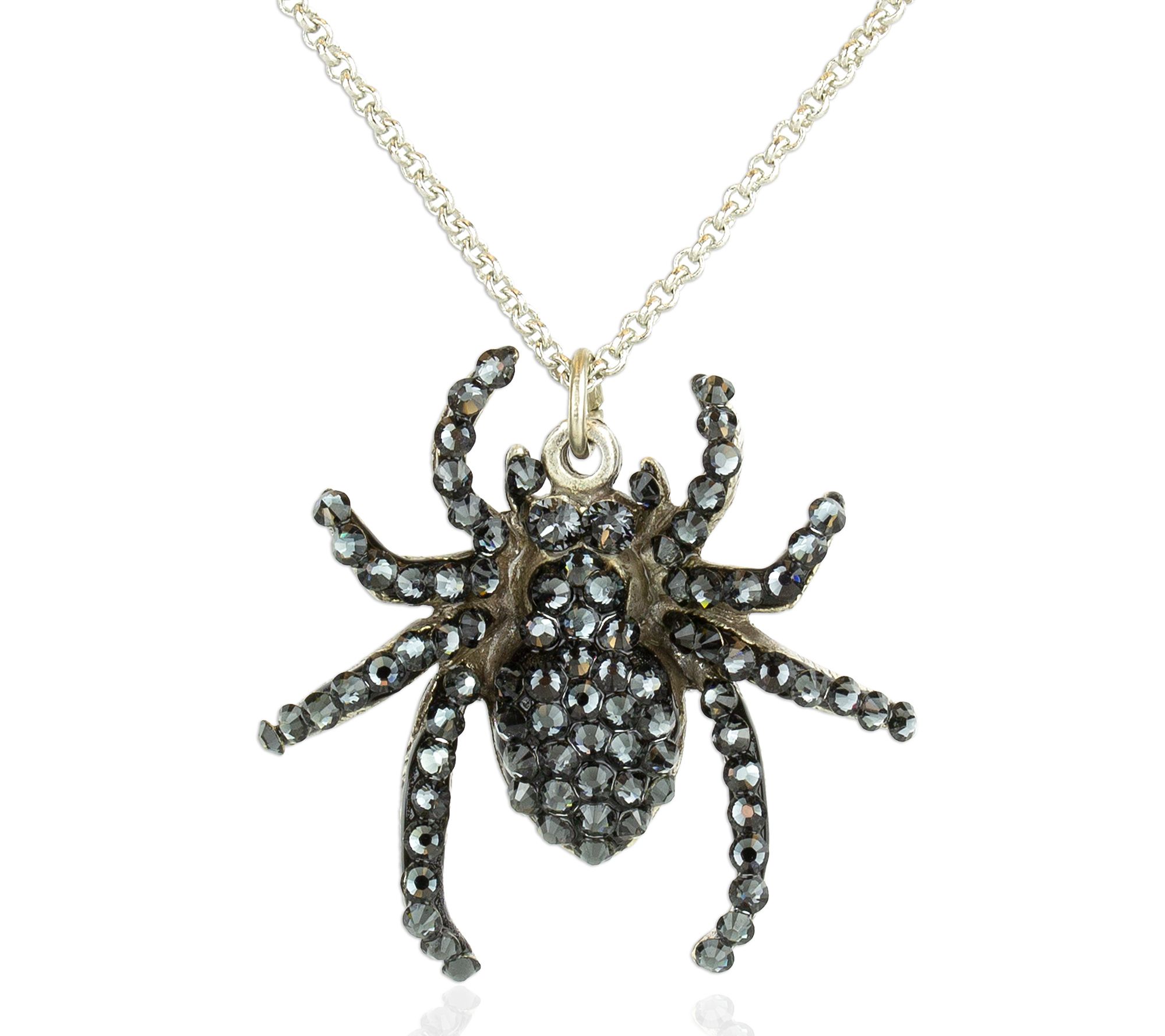 Anne Koplik Crystal Spider Pendant w/ Chain