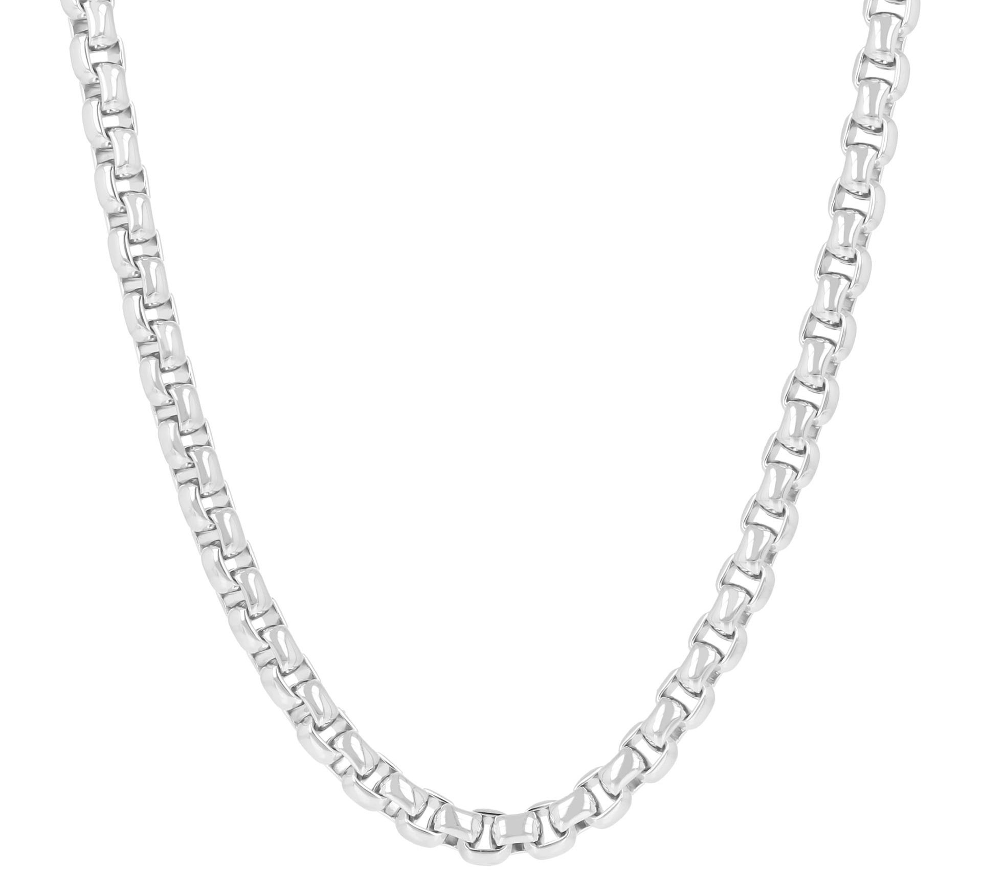 Mistero for Him 22" Bold Box Chain Necklace