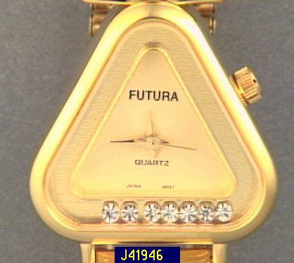 Futura Triangle Case with Crystals Expansion Watch - QVC.com