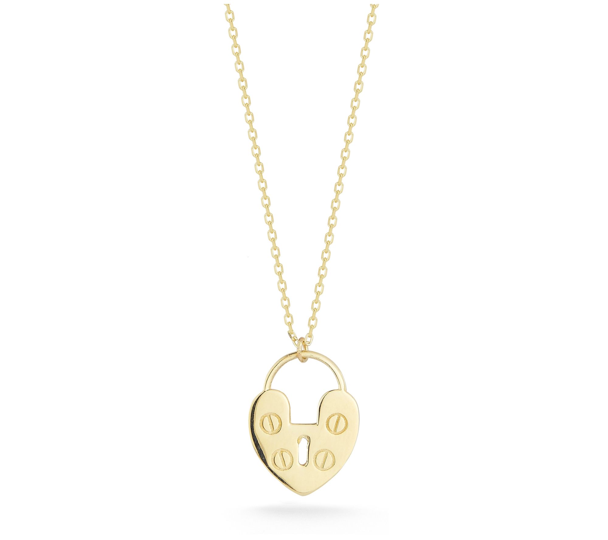 Heart Padlock Pendant Necklace