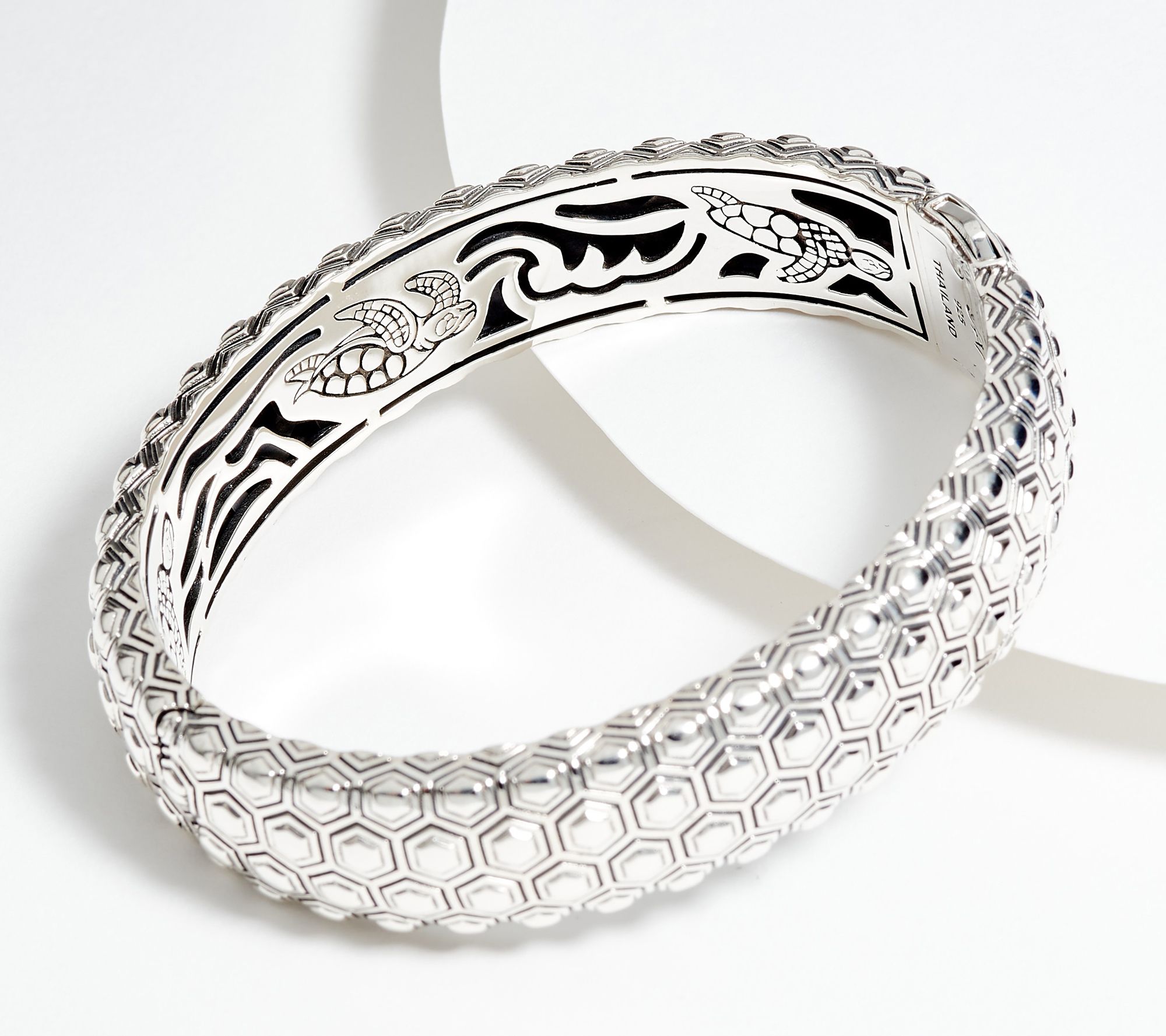 "As Is" JAI Sterling Silver Signature Texture Bangle, 1 of 3