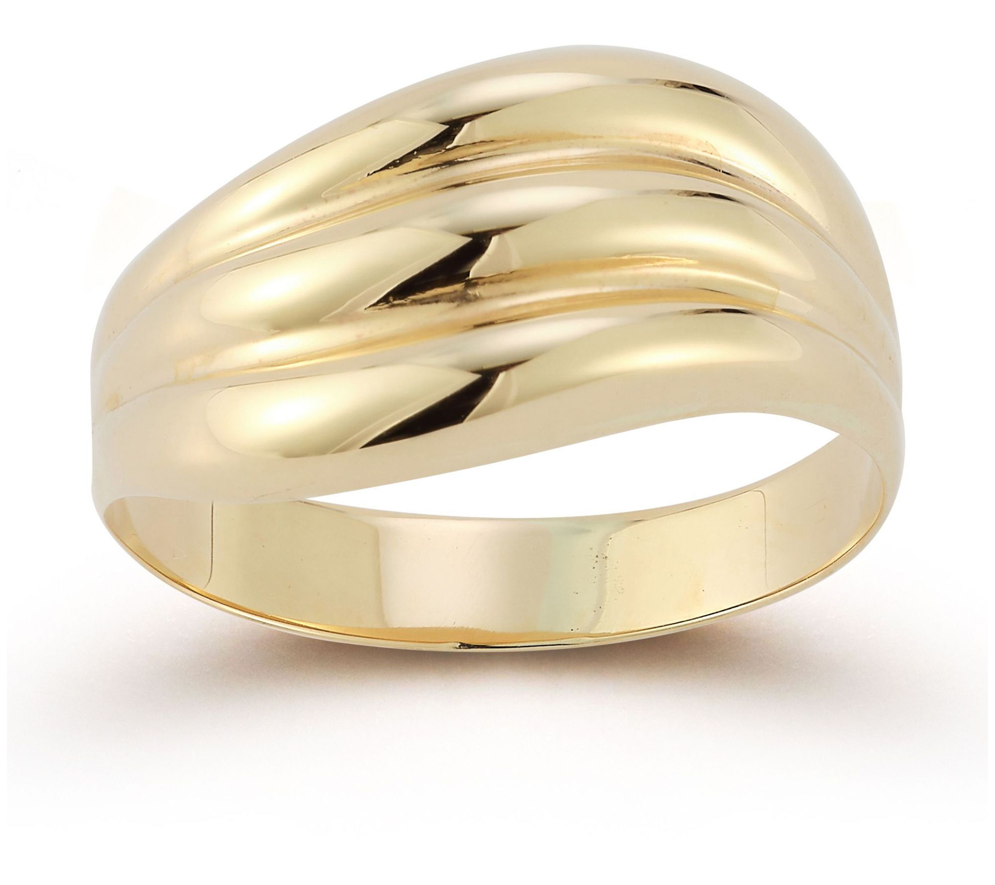 Luminosa Gold Triple Row Wave Ring, 14K