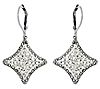 Suspicion Sterling Marcasite Textured Leverback Earrings
