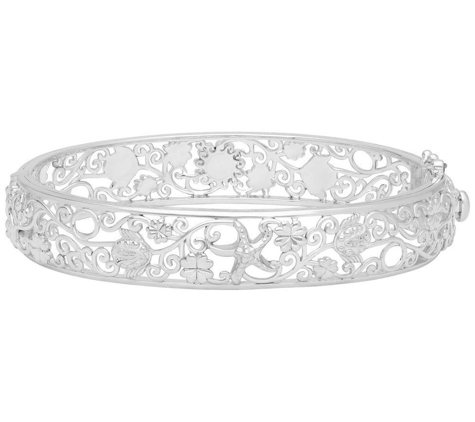 Goddaughters Sterling Silver  Goddess Scroll Bangle