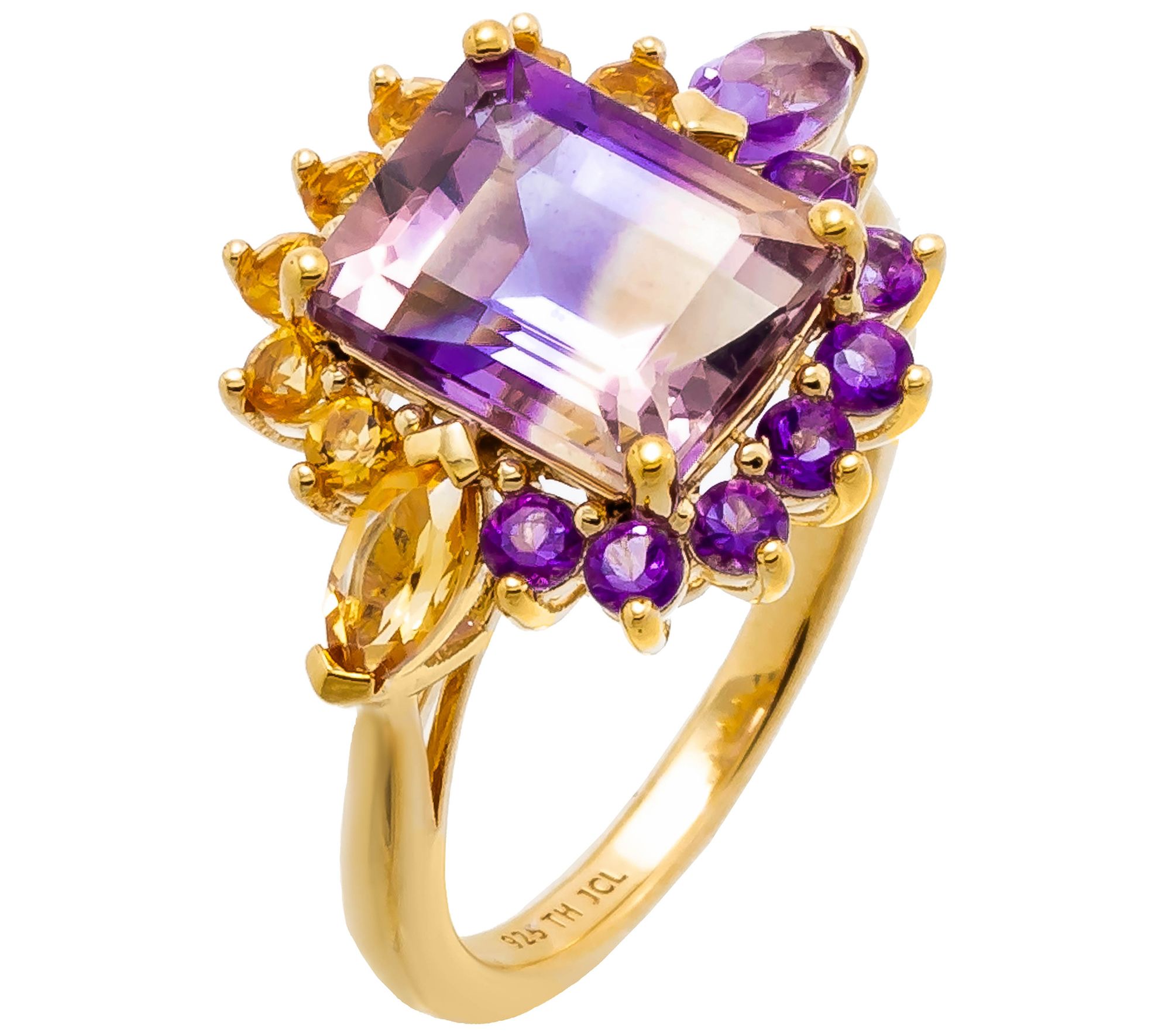 Affinity Gems Multi-Gemstone Cocktail Ring, Sterling Silver. - QVC.com