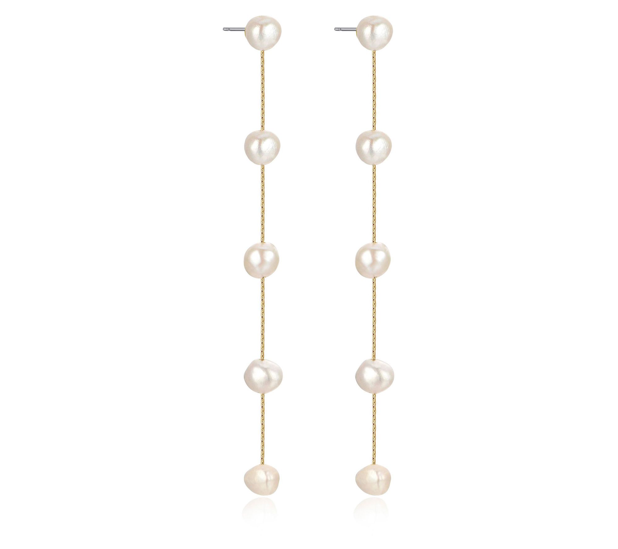 Ettika Dripping Cultured Pearl Drop Earrings