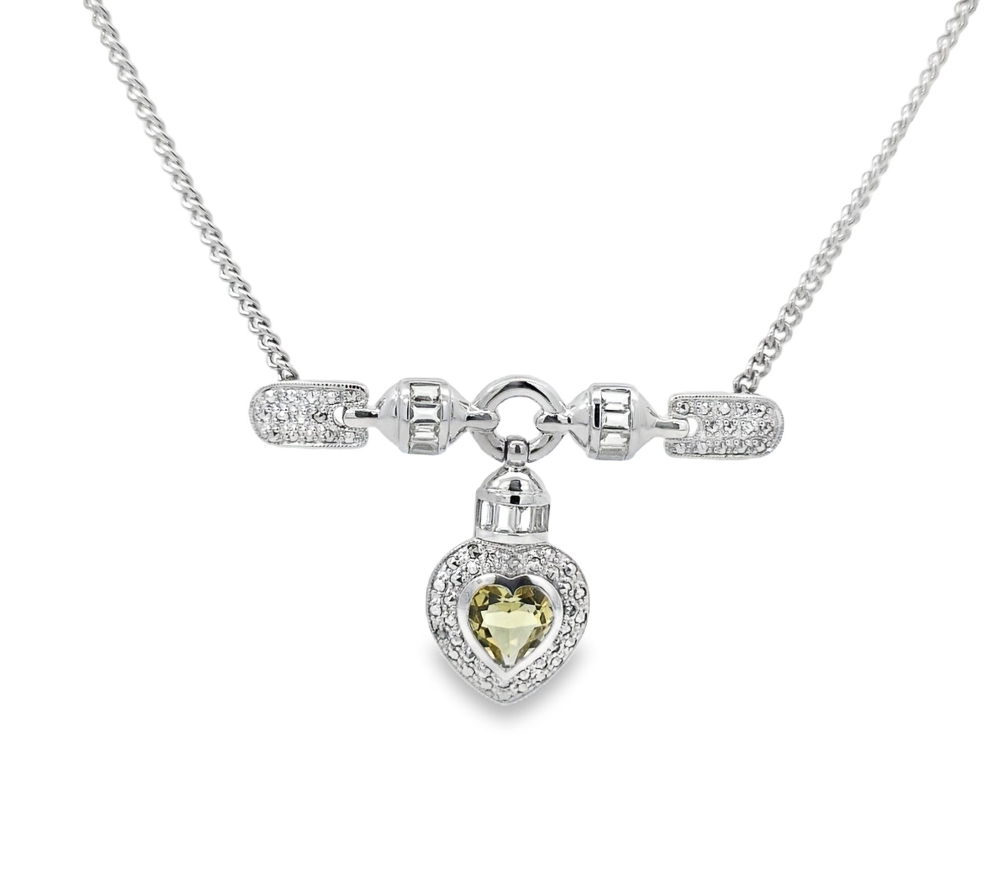 Dallas Prince Sterling Chrome Marcasite  Gemstone Bar Necklace