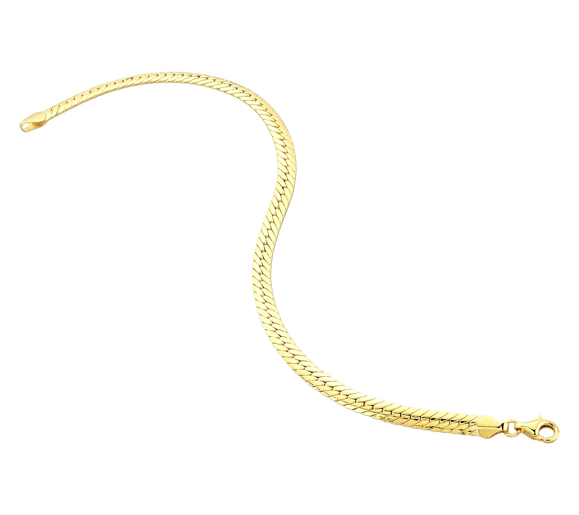 Adorna 14K Gold Cuban Snake Chain Bracelet