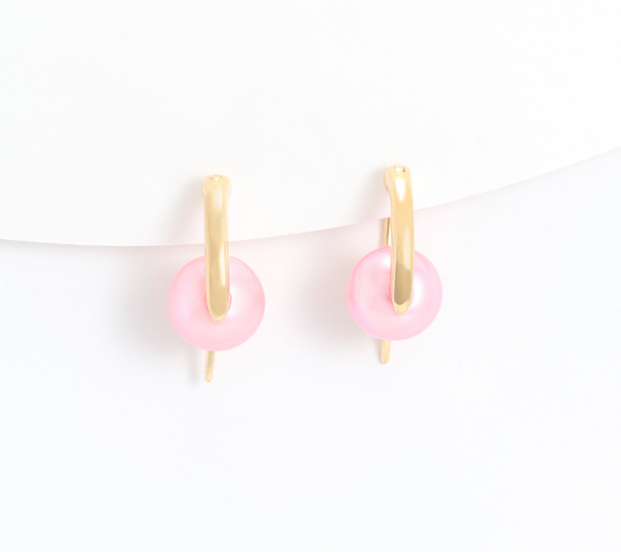 Honora Bronze Pearl Earrings Yellow Plated