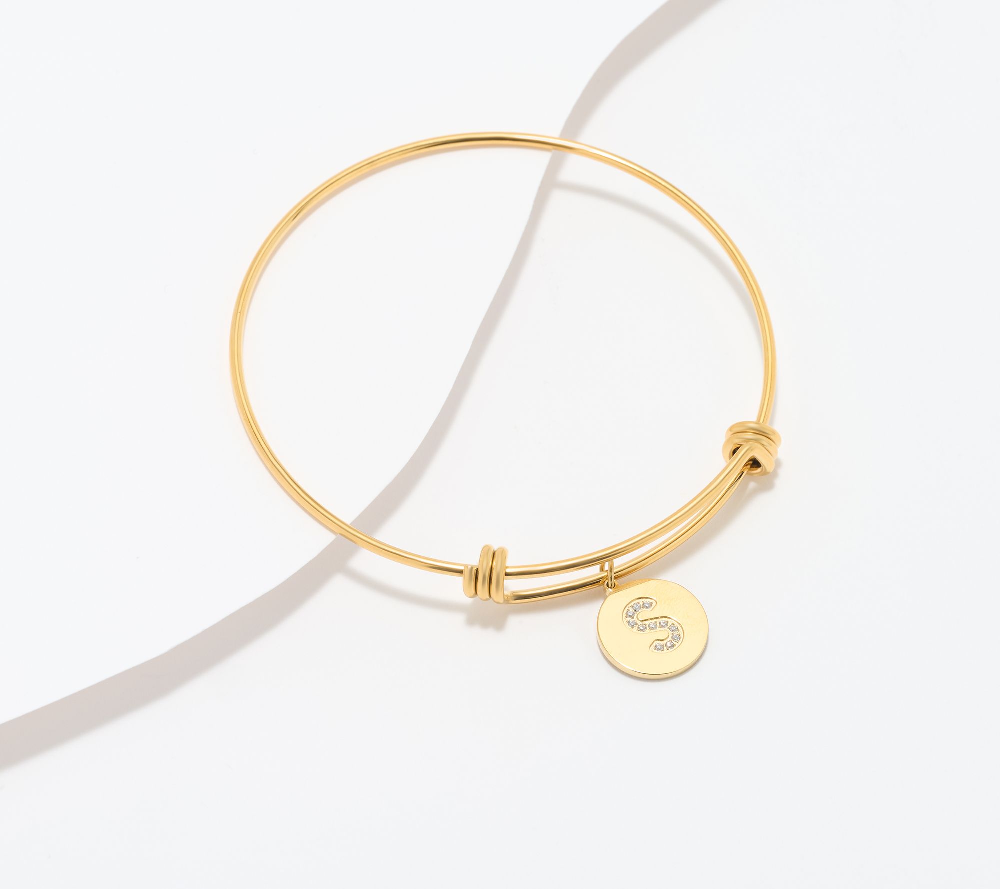 Steel by Diamonique Initial Bracelet, Goldtone