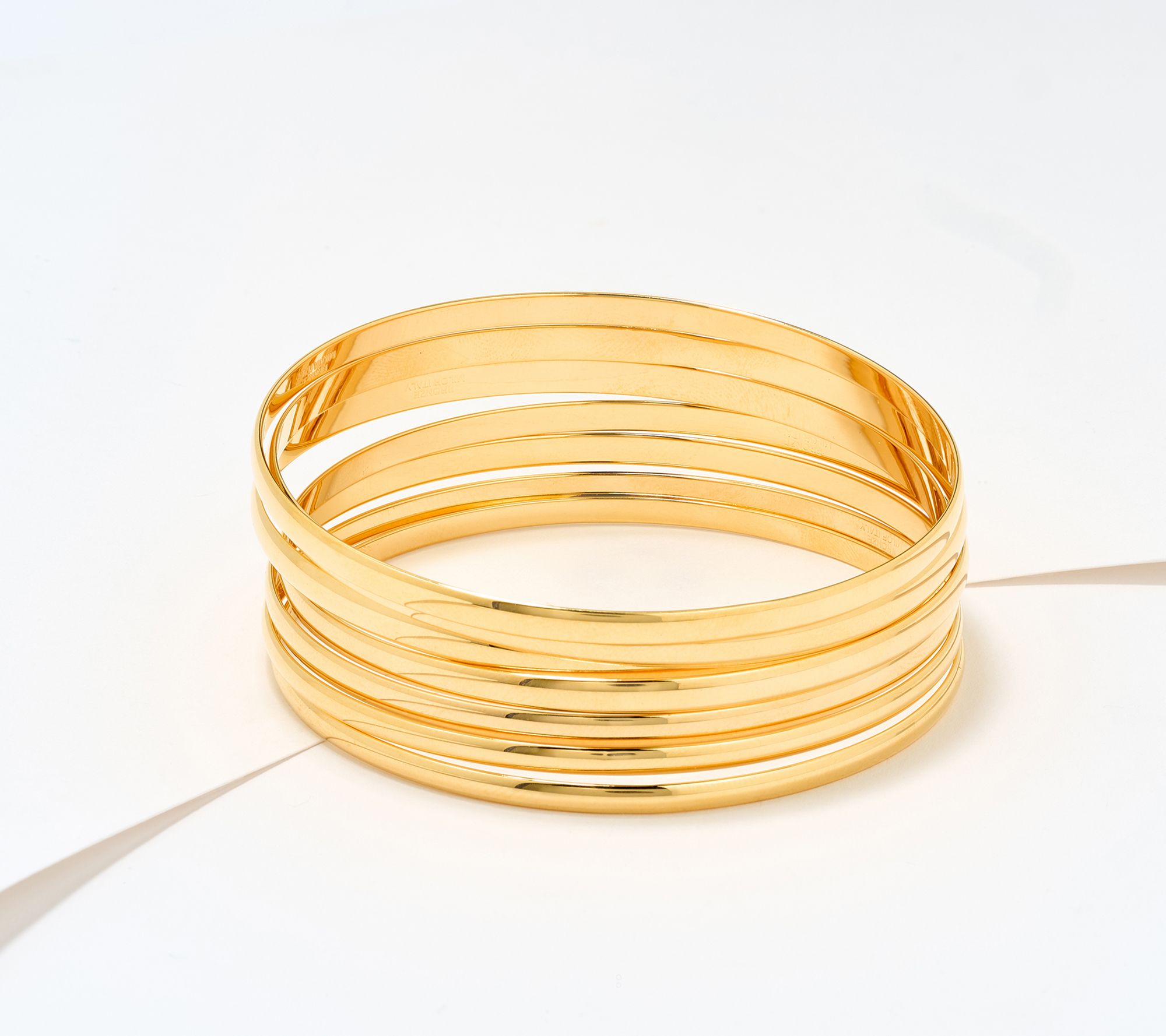 David Markstein Premiere Bronze Set of 7 Luxe Slip on Bangles