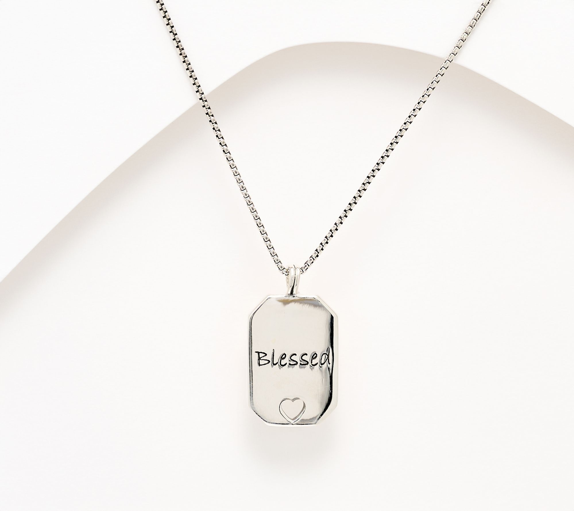 Christian James by Scott Grimes Sterling Petite Message Tag Necklace