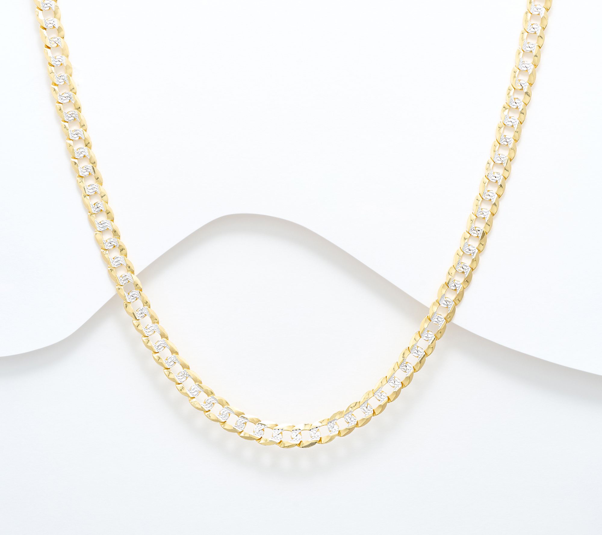  UltraFine 950 Silver Flat Curb 18" Necklace