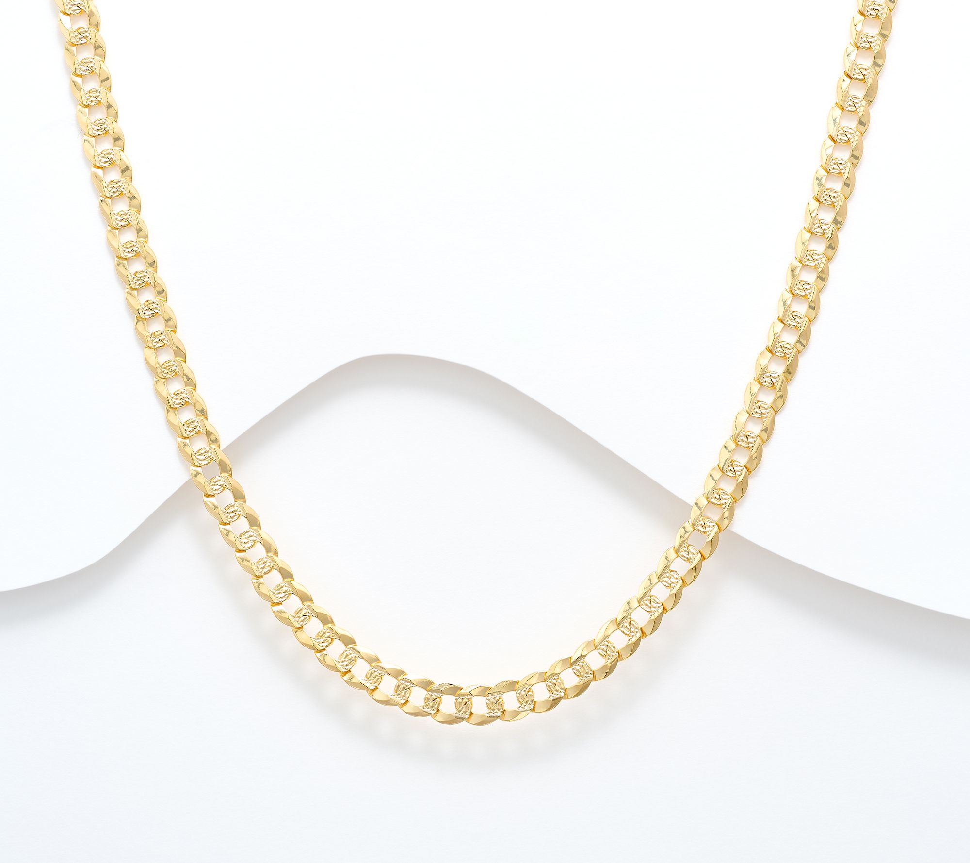 UltraFine 950 Silver Flat Curb 18" Necklace