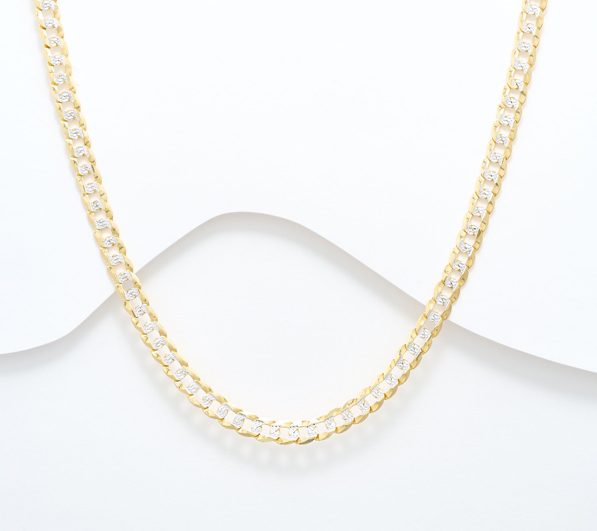 UltraFine 950 Silver Flat Curb 18" Necklace