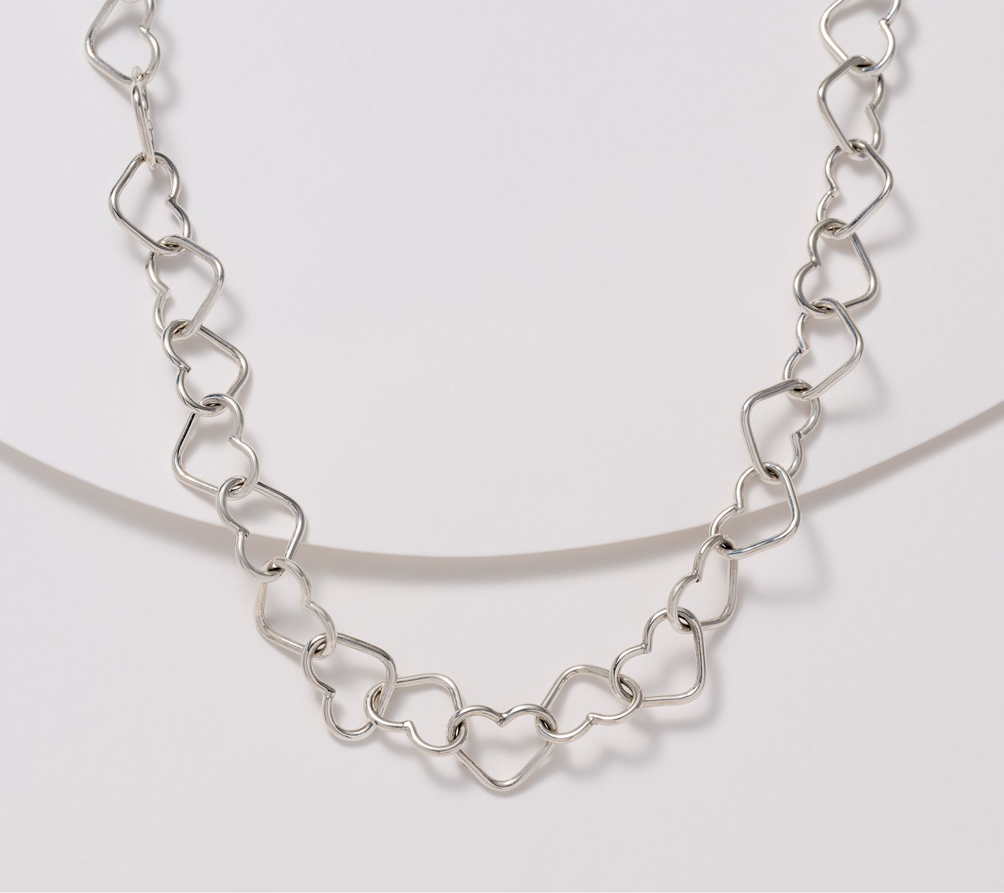 Christian James by Scott Grimes Sterling Heart Interlocking Necklace 18.5g