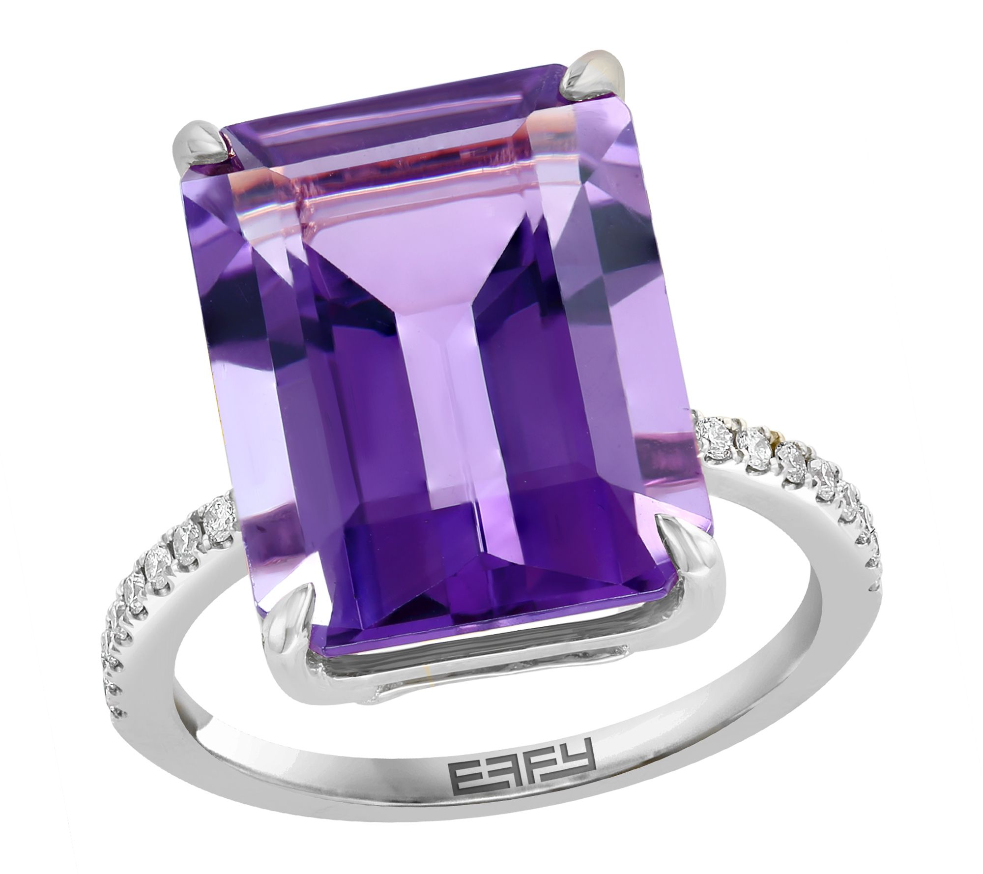 Effy Amethyst & White Sapphire Ring, Sterling Silver