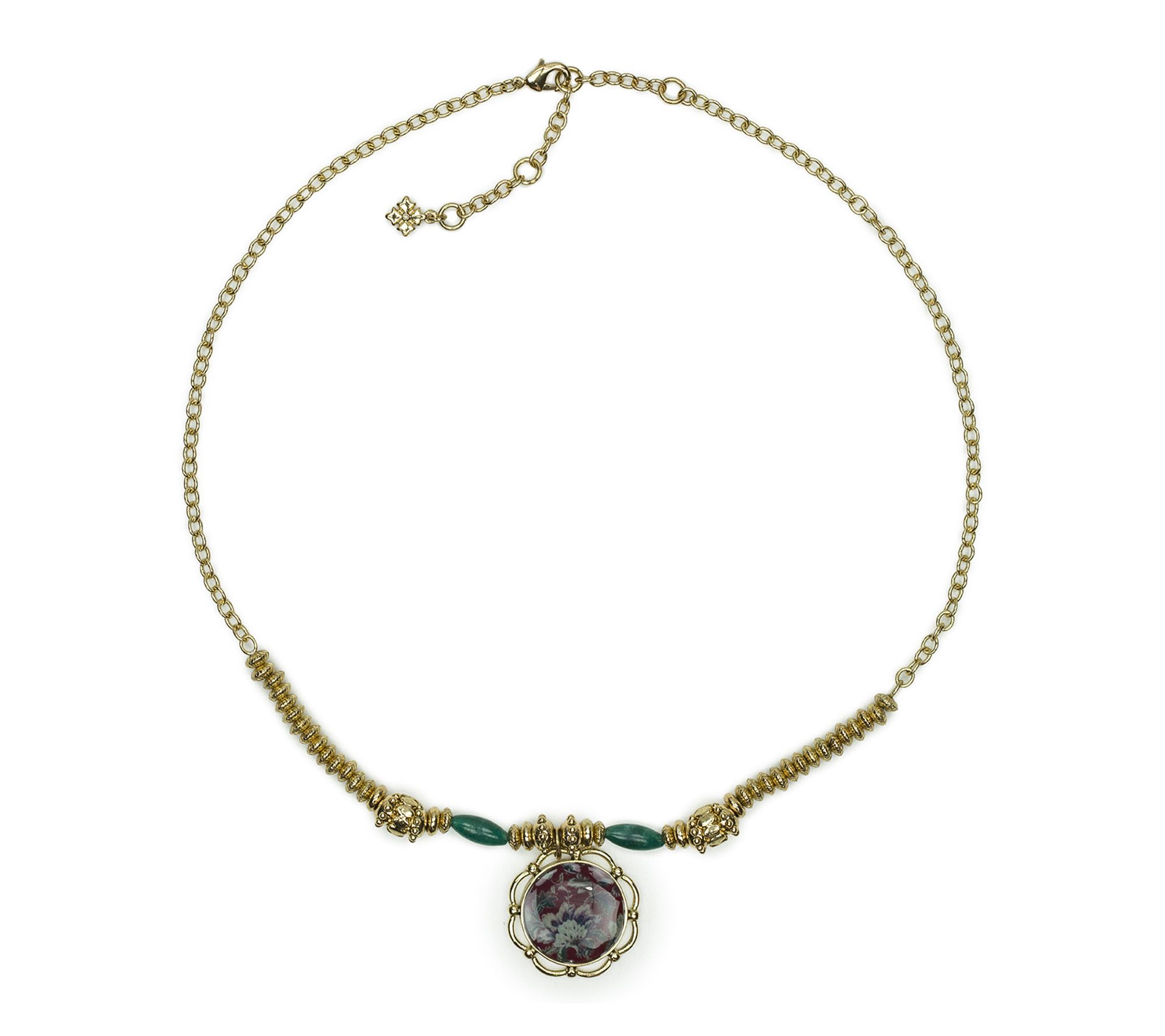 Patricia Nash European Floral Tapestry Collection Drop Necklac