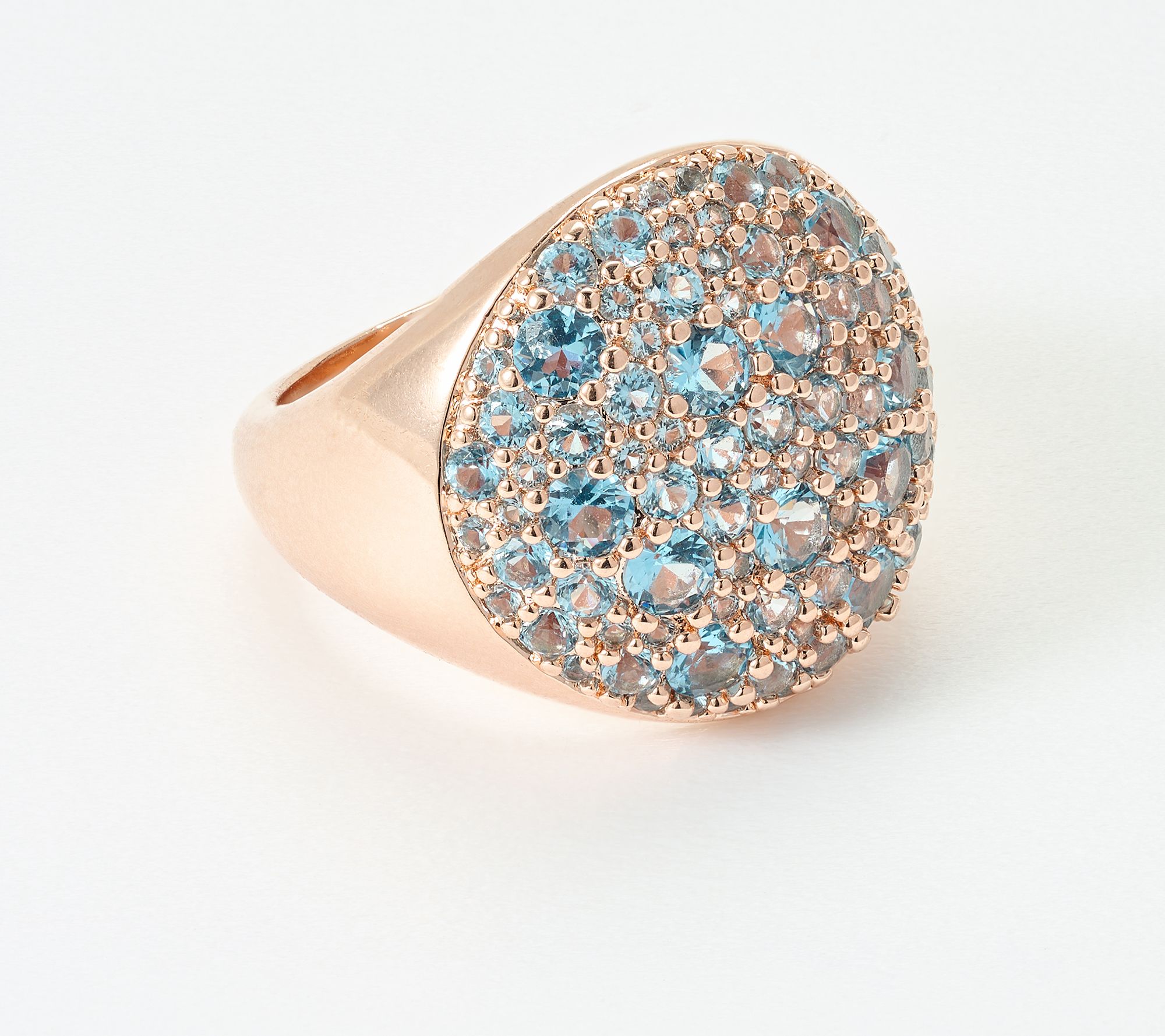 Diamonique Italia Bronze Bold Pave Cocktail Ring